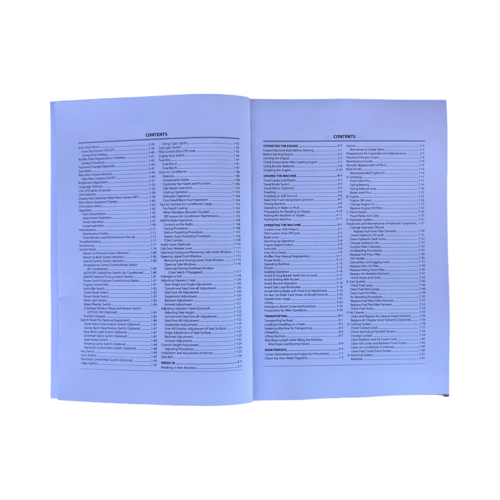 HITACHI ZAXIS ZX 75US-5N 85USB-5N EXCAVATOR OPERATORS MANUAL