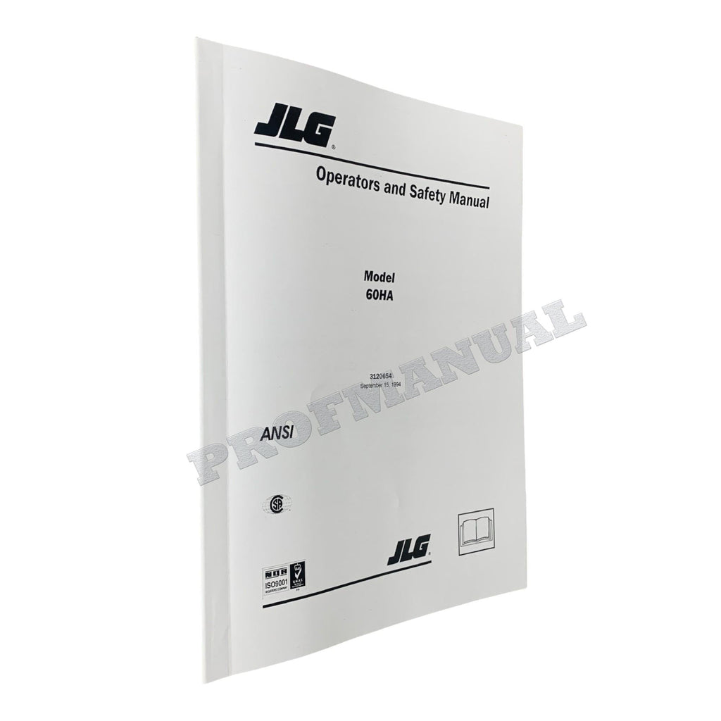 JLG 60HA Boom Lift Maintenance Operation Operators Manual