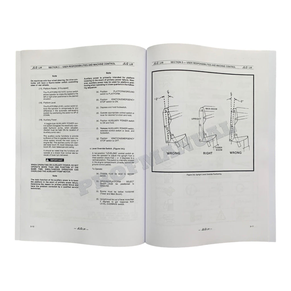 JLG 60HA Boom Lift Maintenance Operation Operators Manual