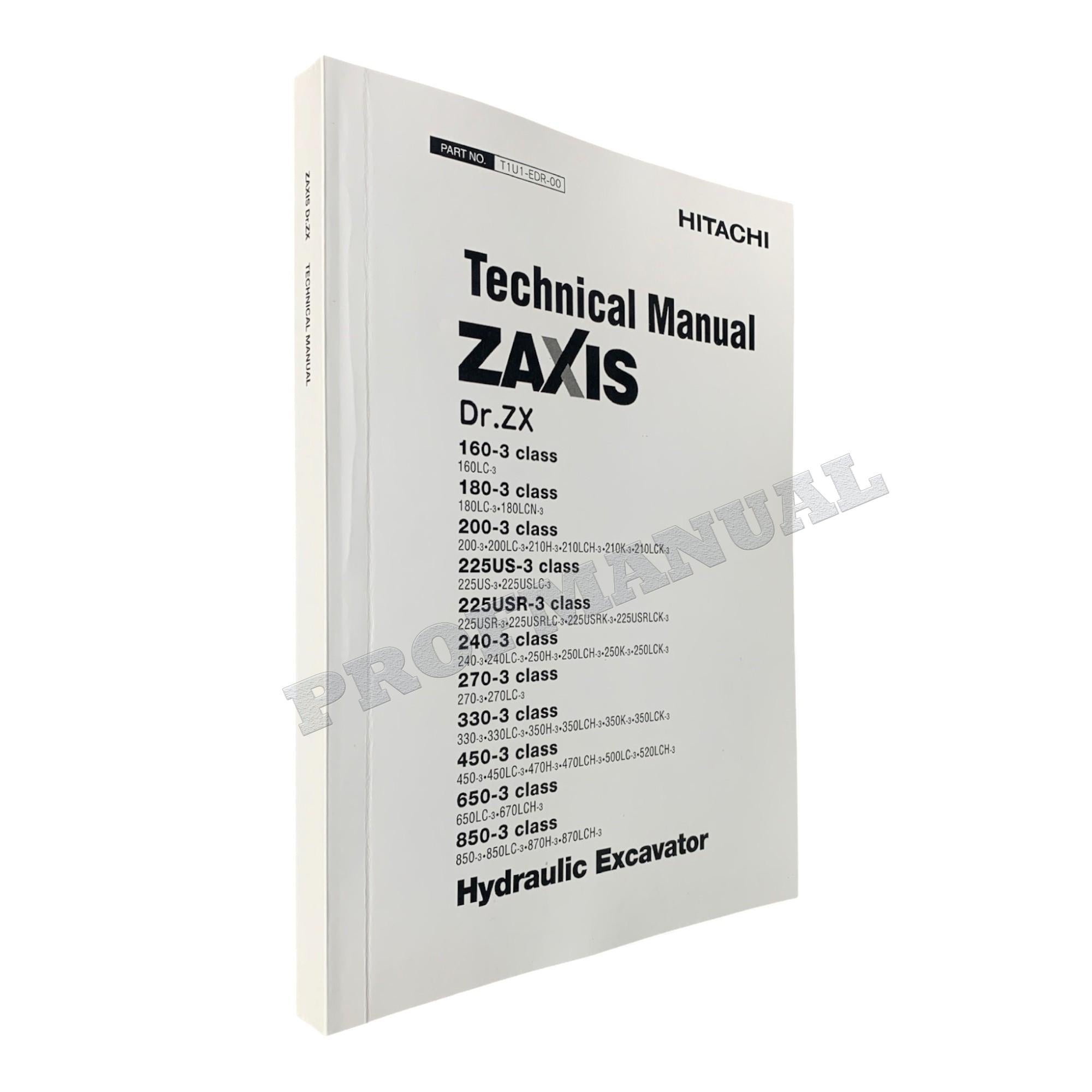 HITACHI Dr. ZX270-3 ZX330-3 ZX450-3 ZX650-3 ZX850-3 Excavator Service Manual