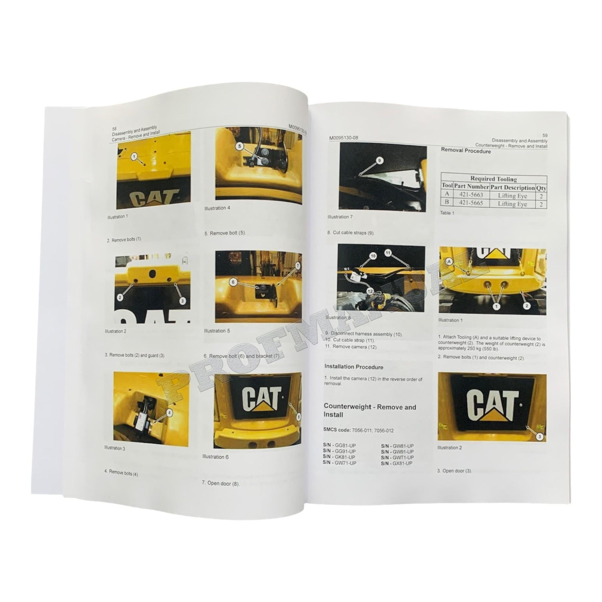 Caterpillar 307.5 308 308.5 309 310 Excavator Service Manual Disassem Assem