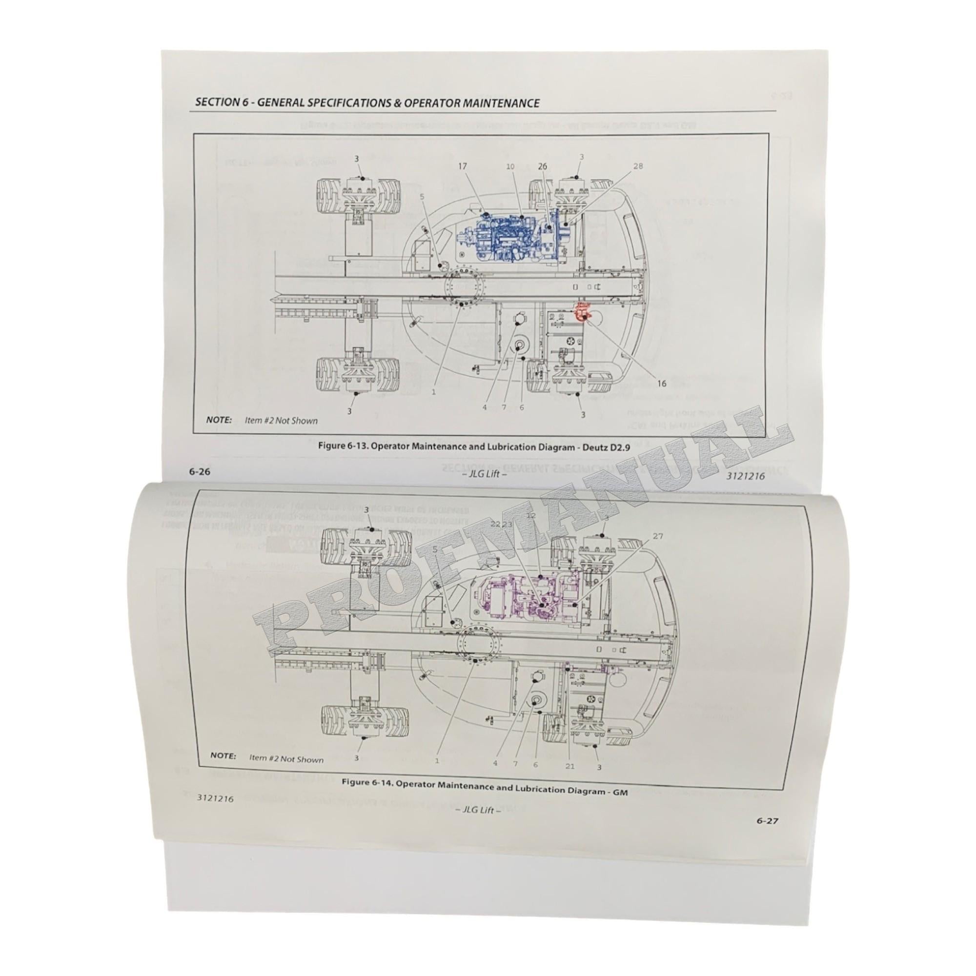 JLG 400S 460SJ Boom Lift Maintenance Operation Operators Manual 3121216