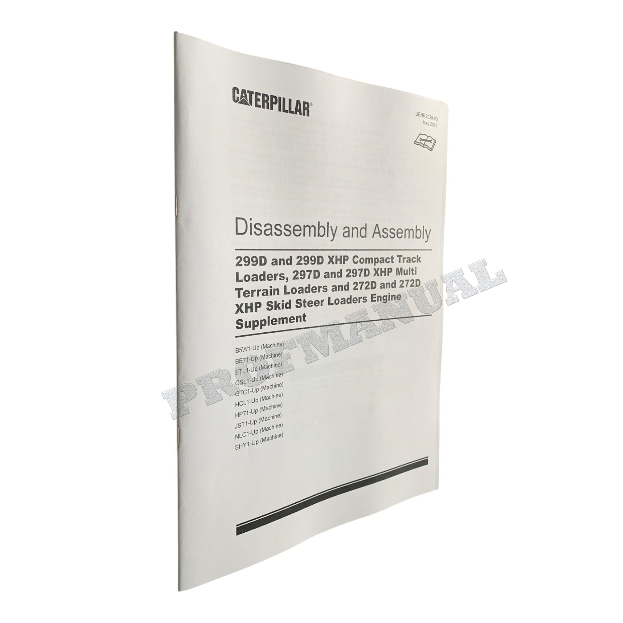 Caterpillar 272D 272D XHP Loader Engine Suppl Service Manual Disassem Assem