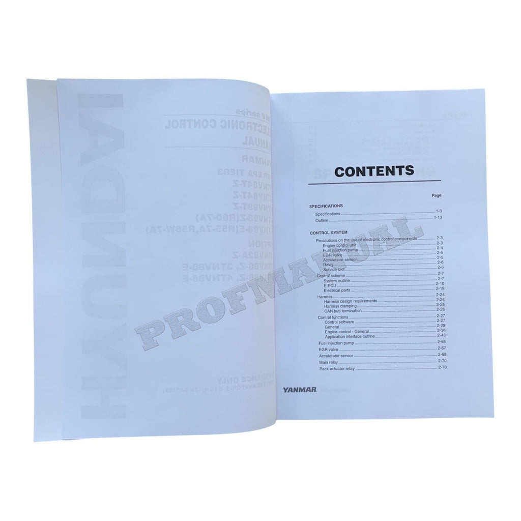 Hyundai YANMAR 3TNV84T-Z 4TNV84T-Z 4TNV98T-Z ENGINE  Electronic Control Manual
