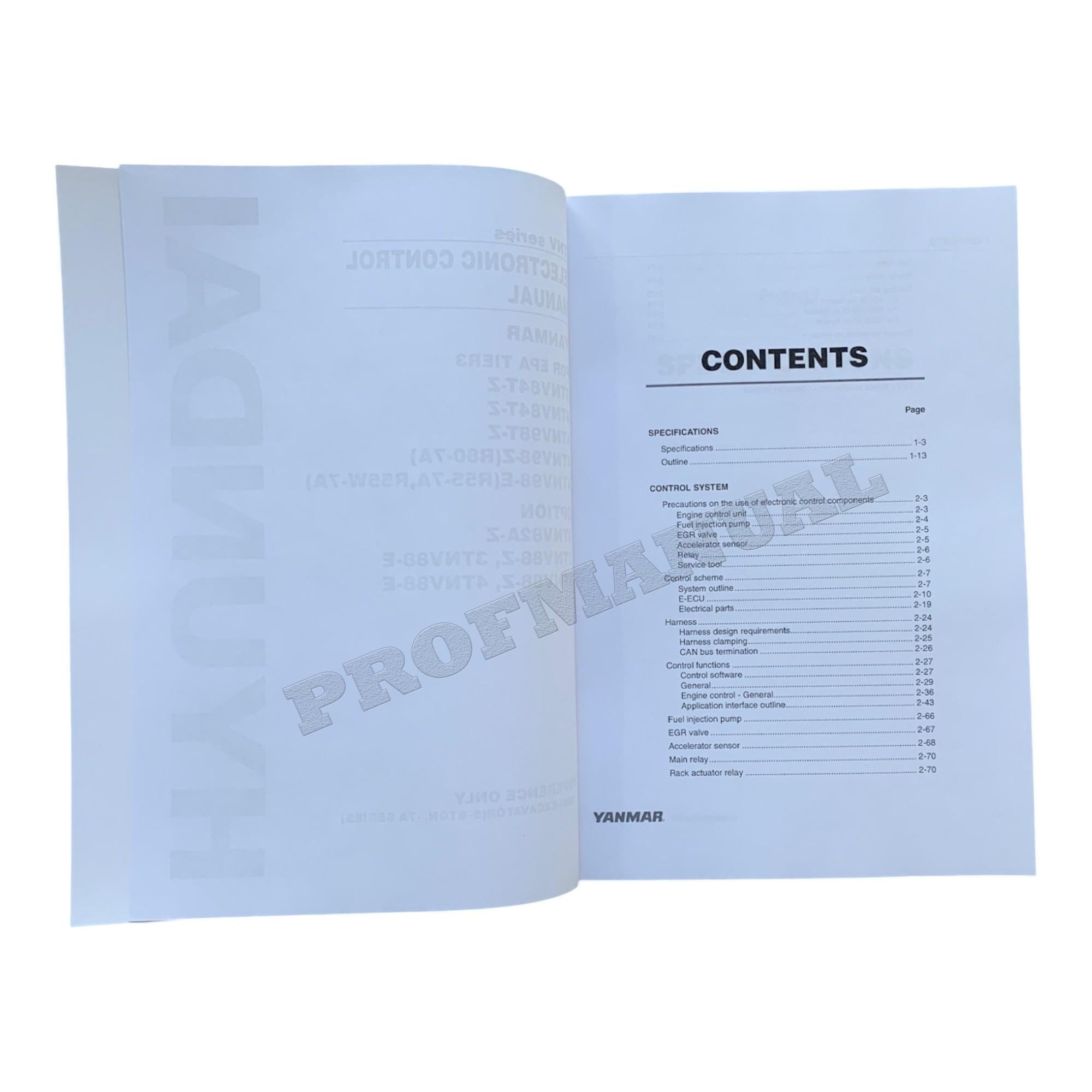 Hyundai YANMAR 3TNV84T-Z 4TNV84T-Z 4TNV98T-Z ENGINE  Electronic Control Manual