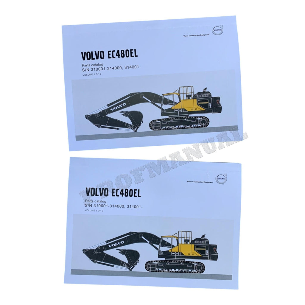 VOLVO EC480E L Excavator Parts Catalog Hard Copy Manual SN 310001-