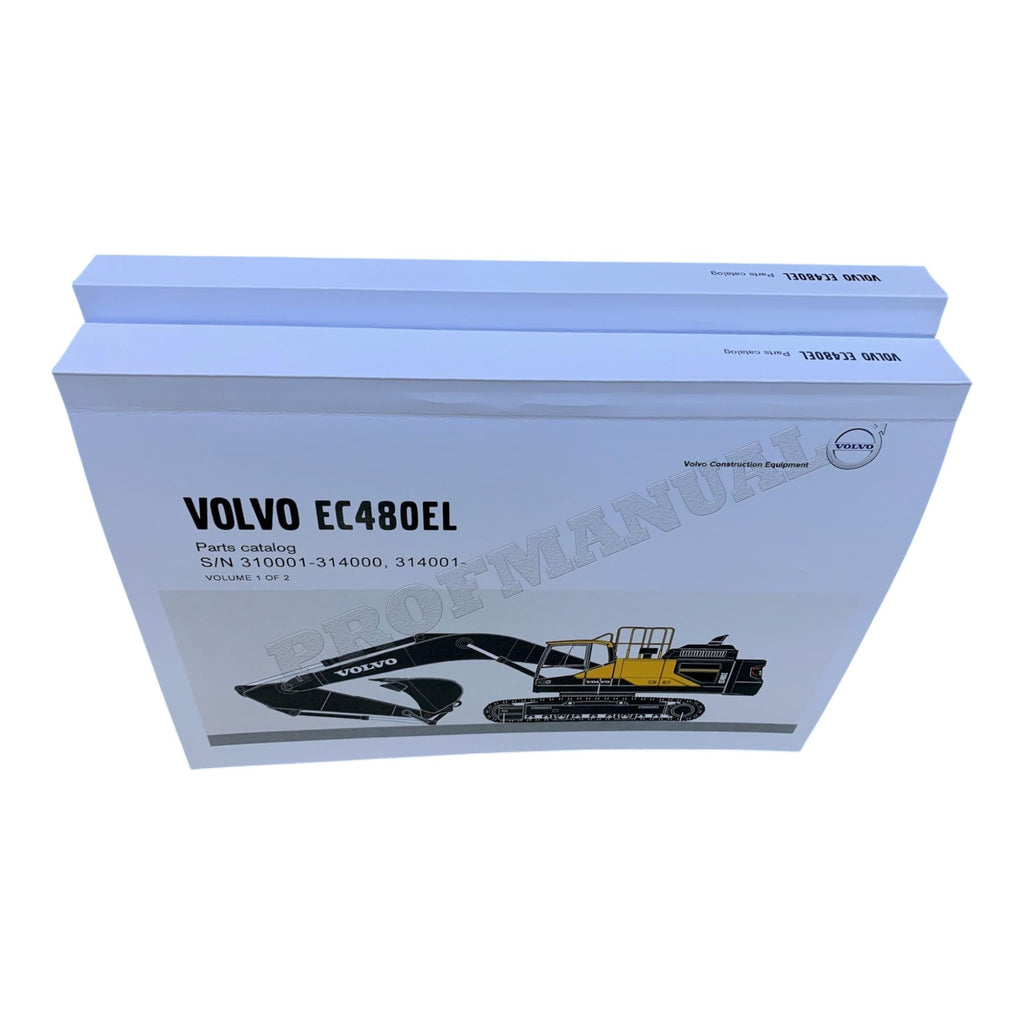 VOLVO EC480E L Excavator Parts Catalog Hard Copy Manual SN 310001-