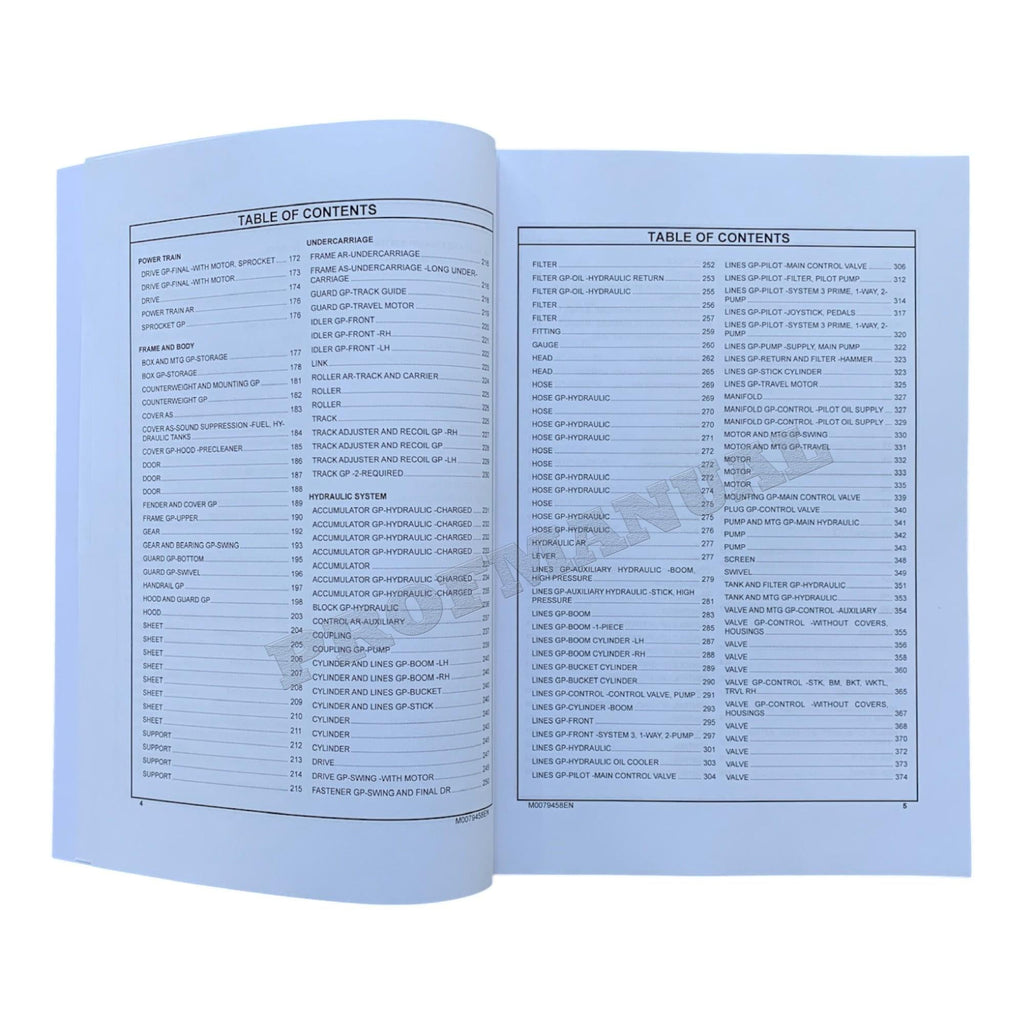 Caterpillar Cat 320D2 L Excavator Parts Catalog Manual