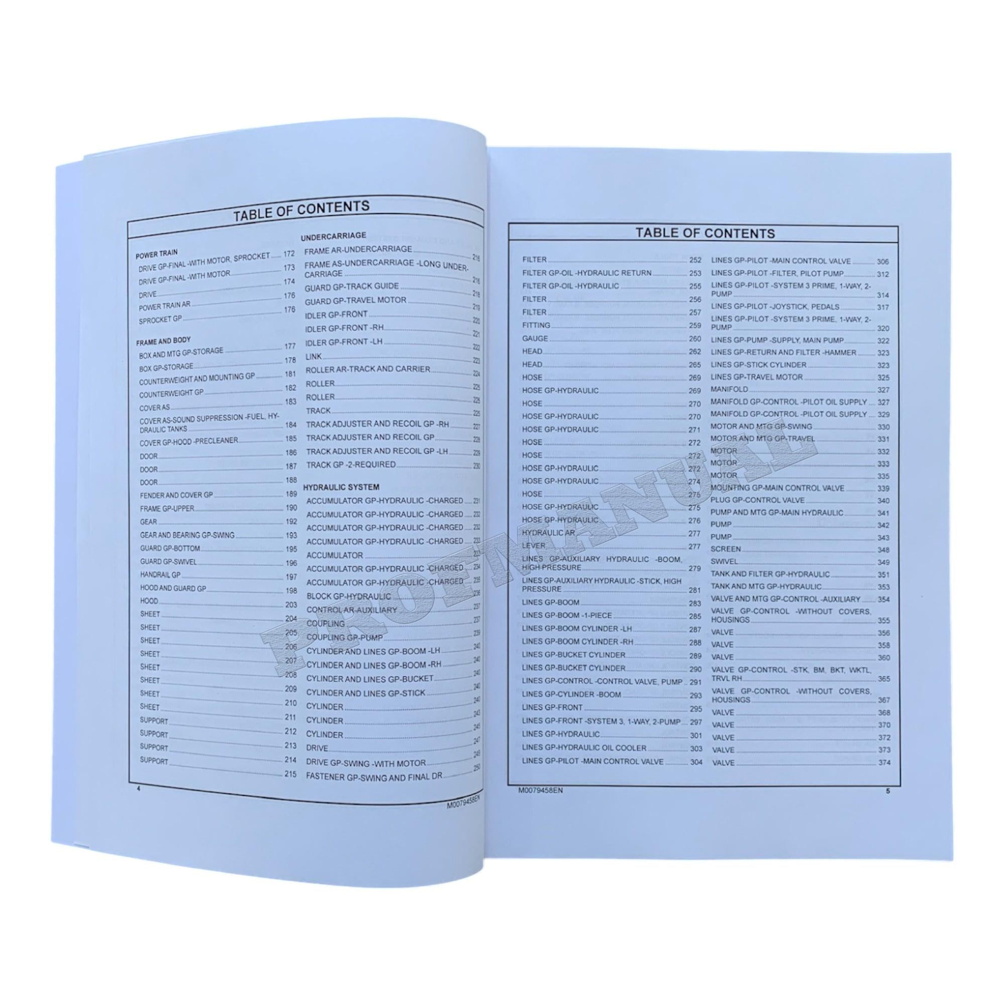 Caterpillar Cat 320D2 L Excavator Parts Catalog Manual