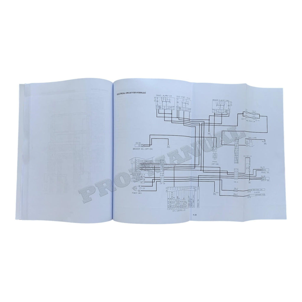 Manual de servicio y reparación de tapa dura de la excavadora sobre cadenas Hyundai R290LC-3