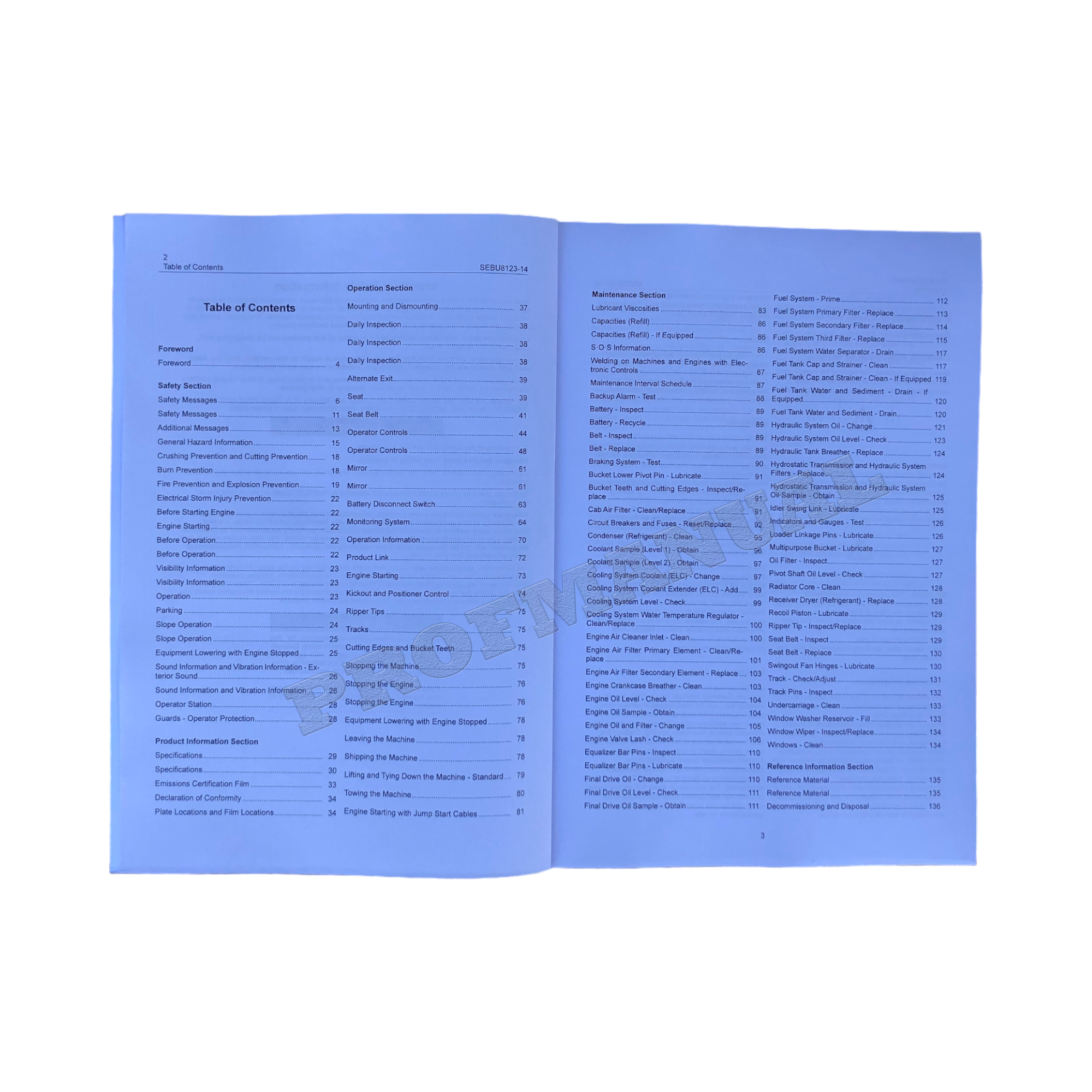 Manual de mantenimiento del operador del cargador de cadenas Caterpillar 953D