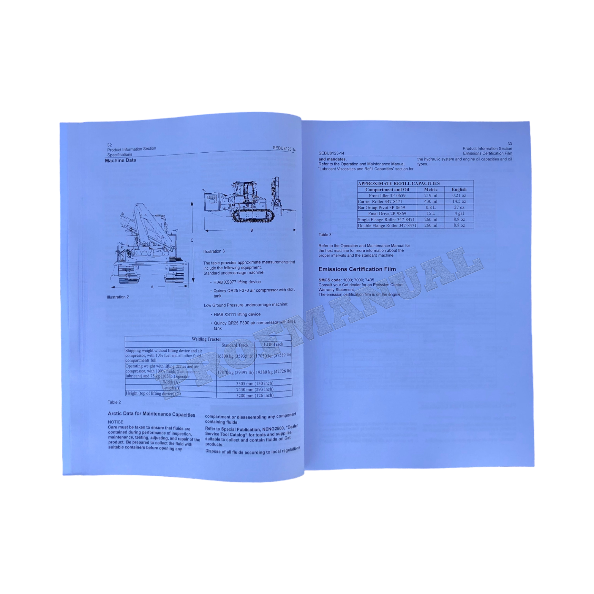 Manual de mantenimiento del operador del cargador de cadenas Caterpillar 953D