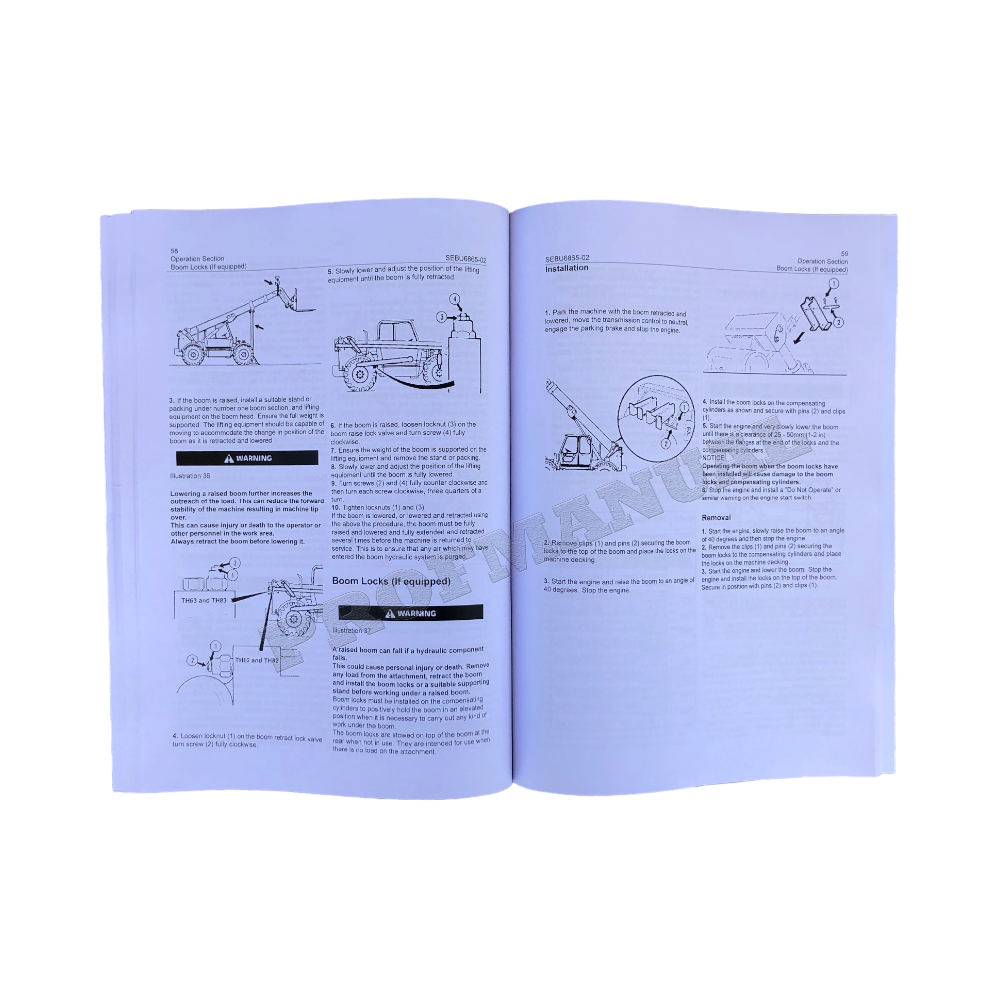 Caterpillar TH62 TH63 TH82 TH83 Telehandler Operators Manual SEBU6865