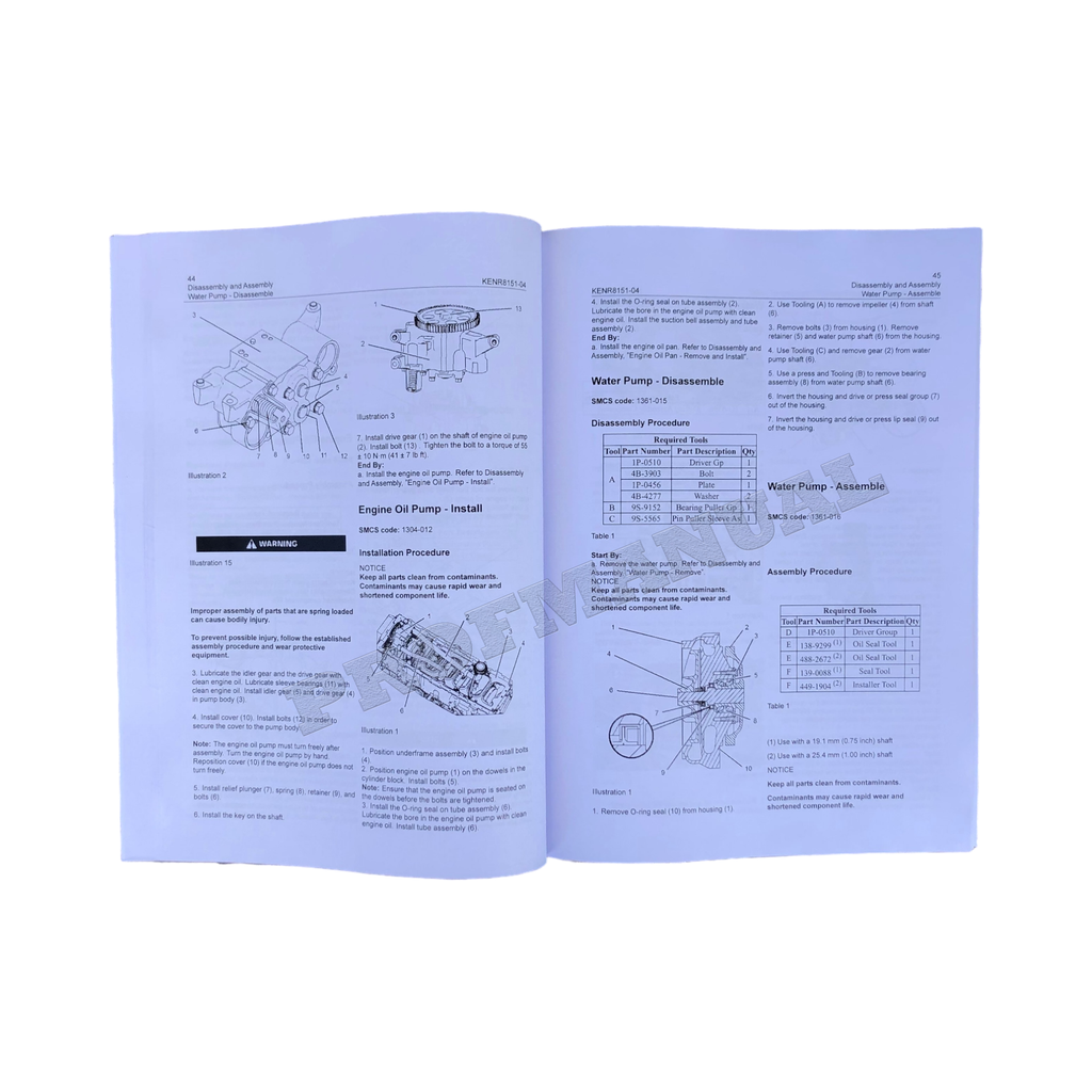 Caterpillar Cat C15 C18 ENGINE Disassembly Assembly Service Manual KENR8151