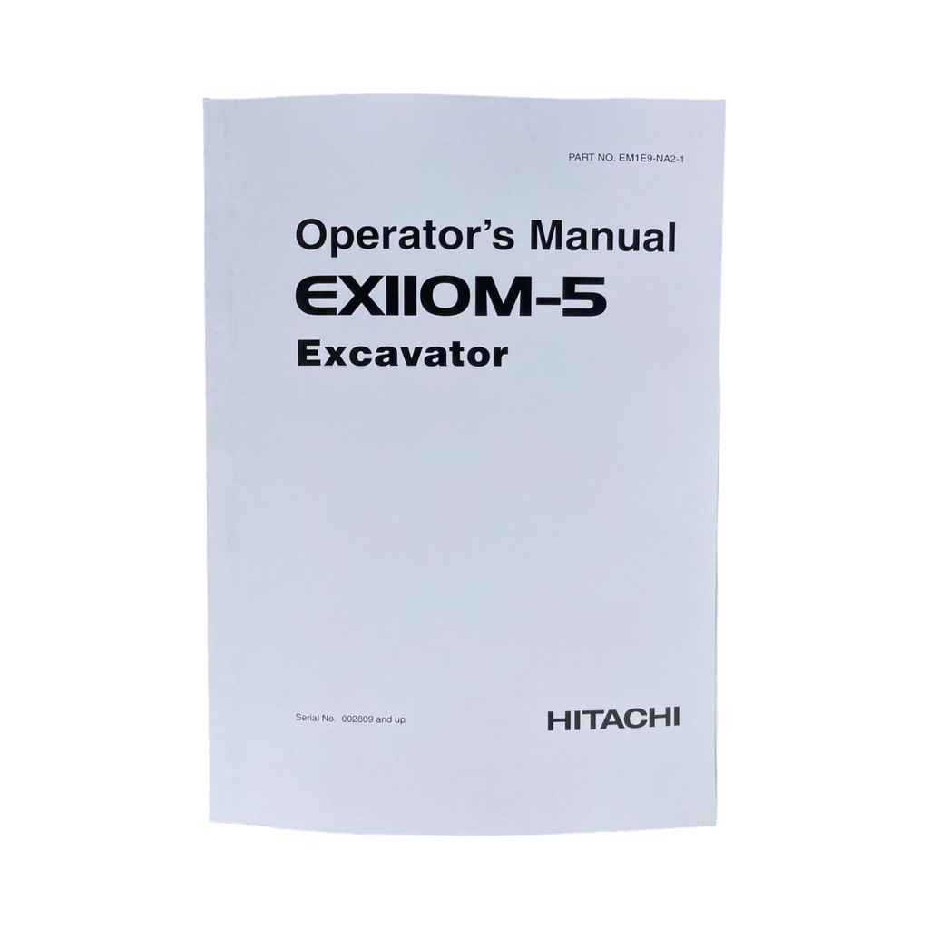 HITACHI EX110M-5 EXCAVATOR OPERATORS MANUAL