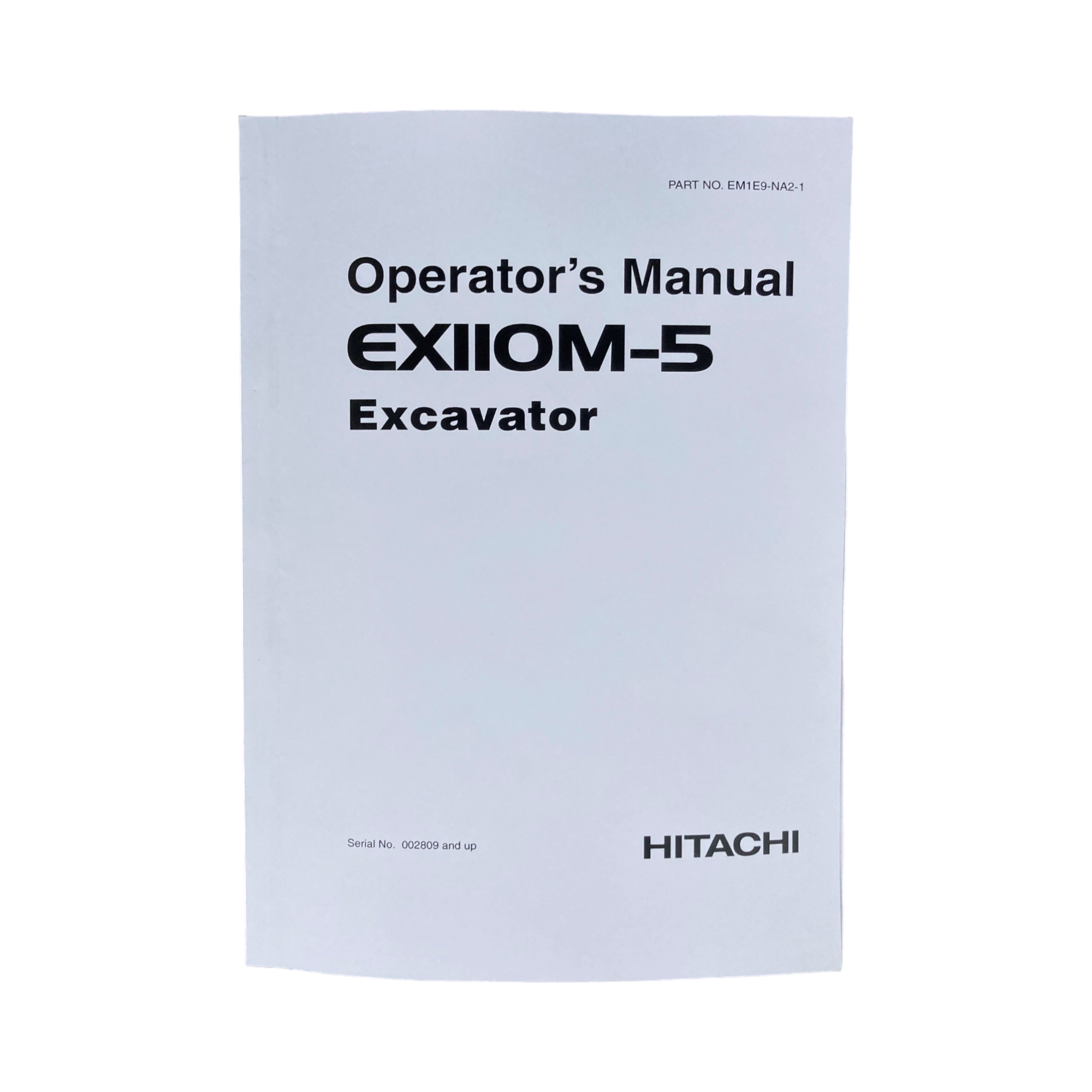 HITACHI EX110M-5 EXCAVATOR OPERATORS MANUAL