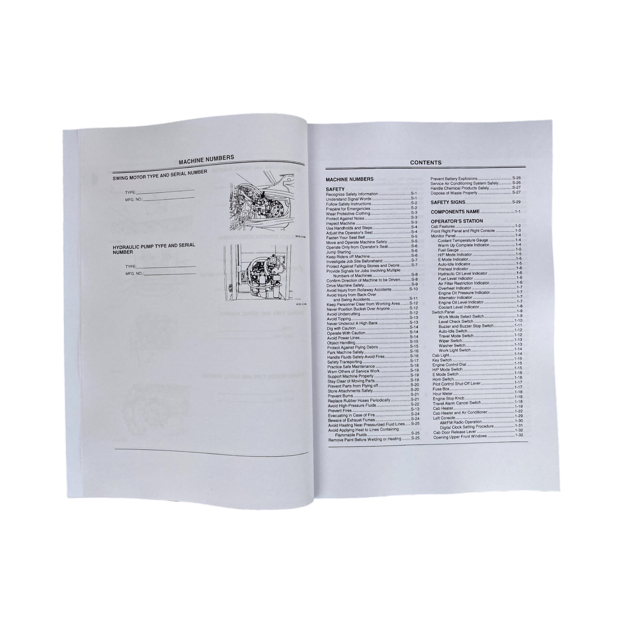 HITACHI EX110M-5 EXCAVATOR OPERATORS MANUAL