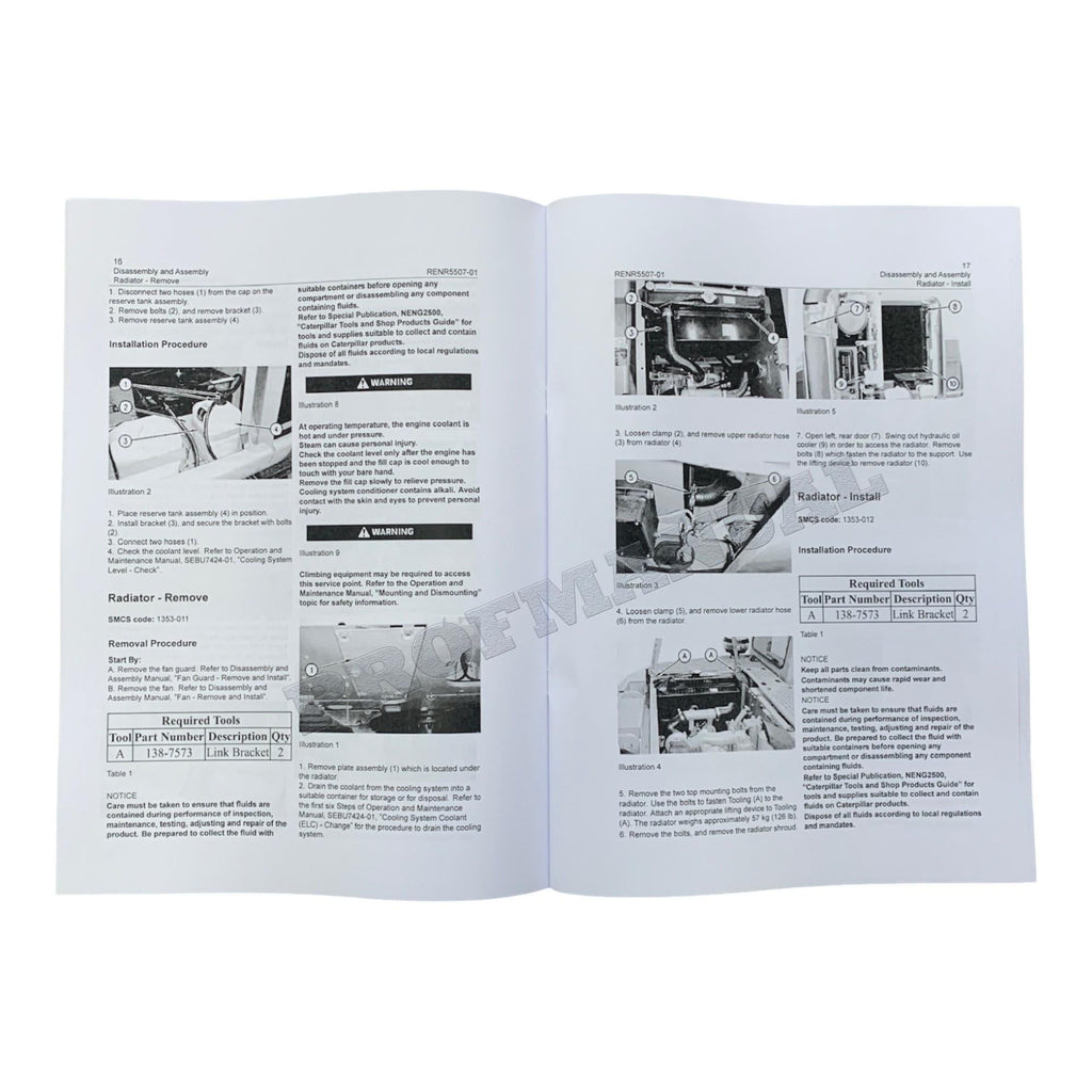 Caterpillar 312C Excavator 3064 Engine Supplement Disassembly Assembly Manual