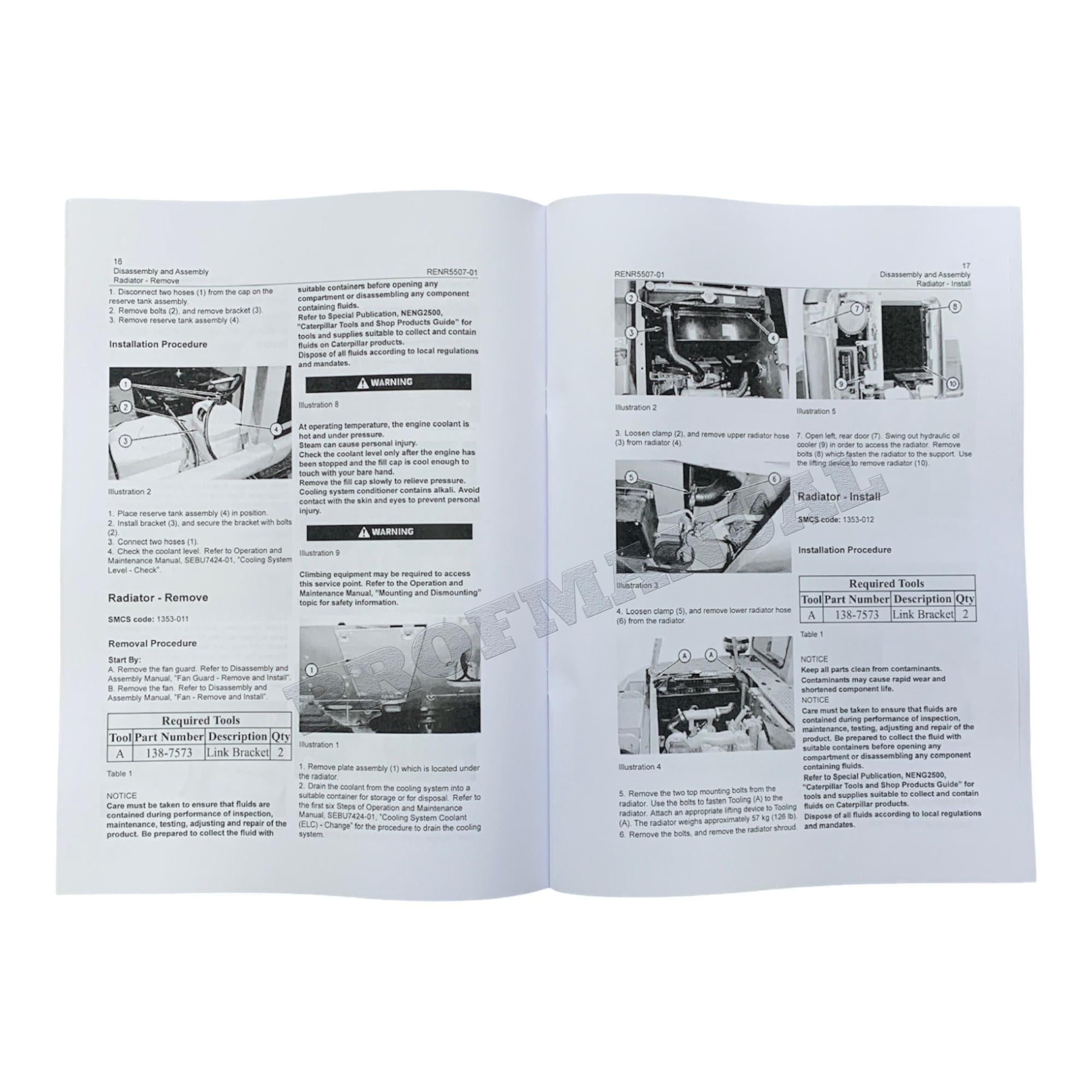 Caterpillar 312C Excavator 3064 Engine Supplement Disassembly Assembly Manual