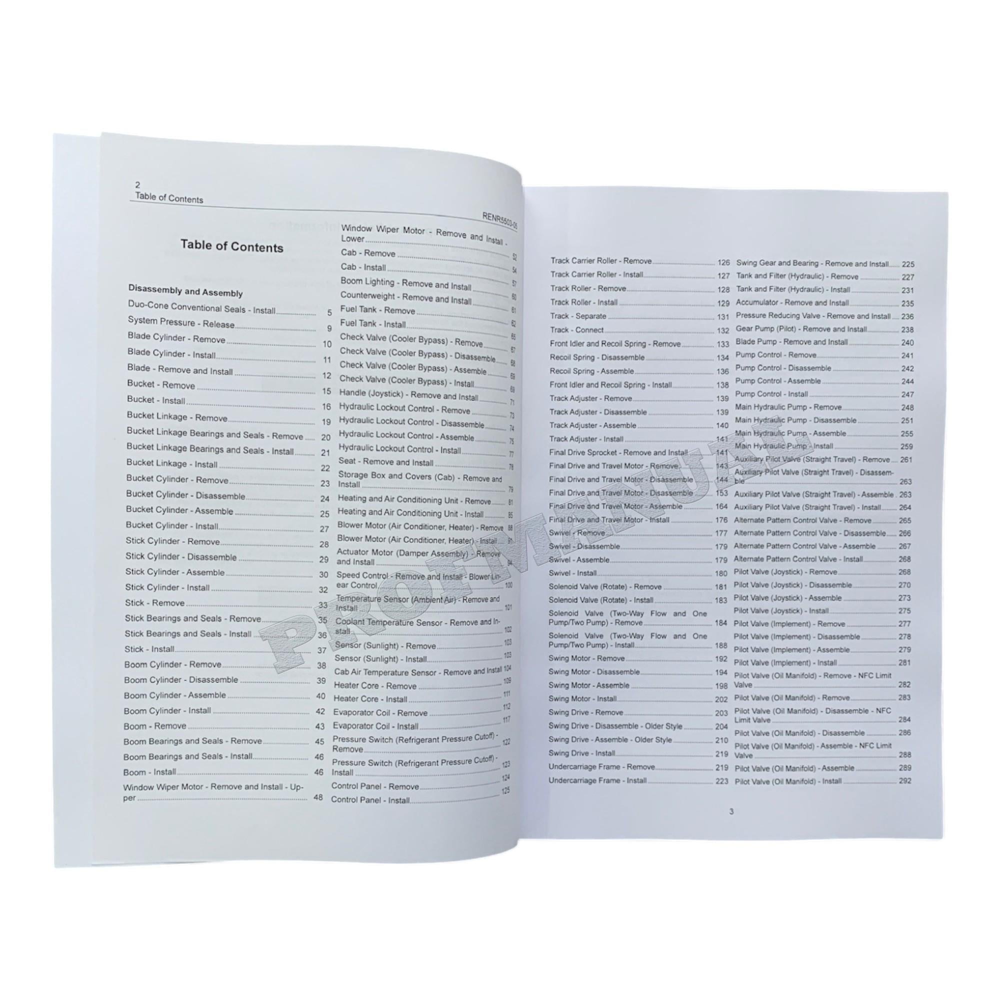 Caterpillar Cat 312C Excavator  Disassembly Assembly Manual