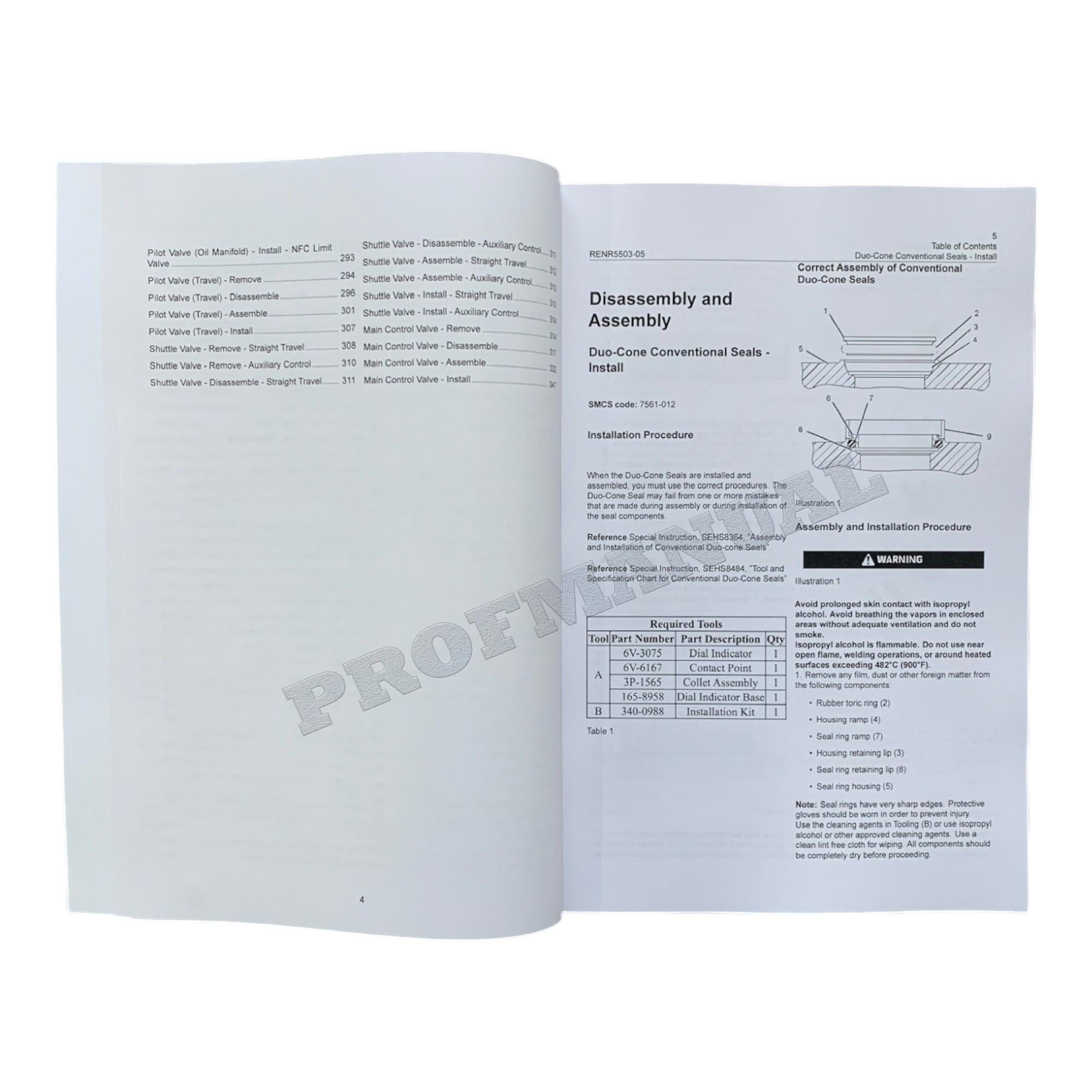 Caterpillar Cat 312C Excavator  Disassembly Assembly Manual