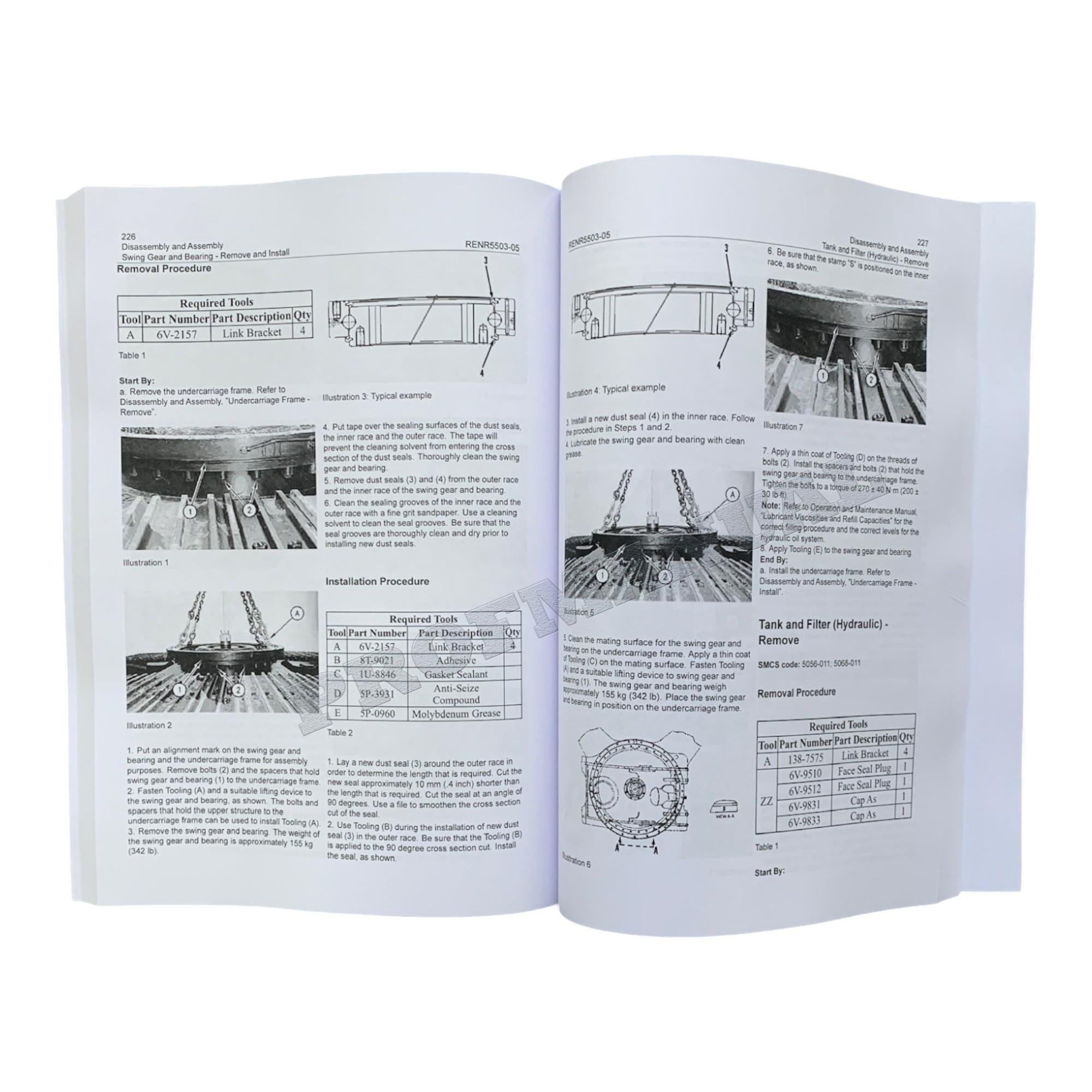 Caterpillar Cat 312C Excavator  Disassembly Assembly Manual