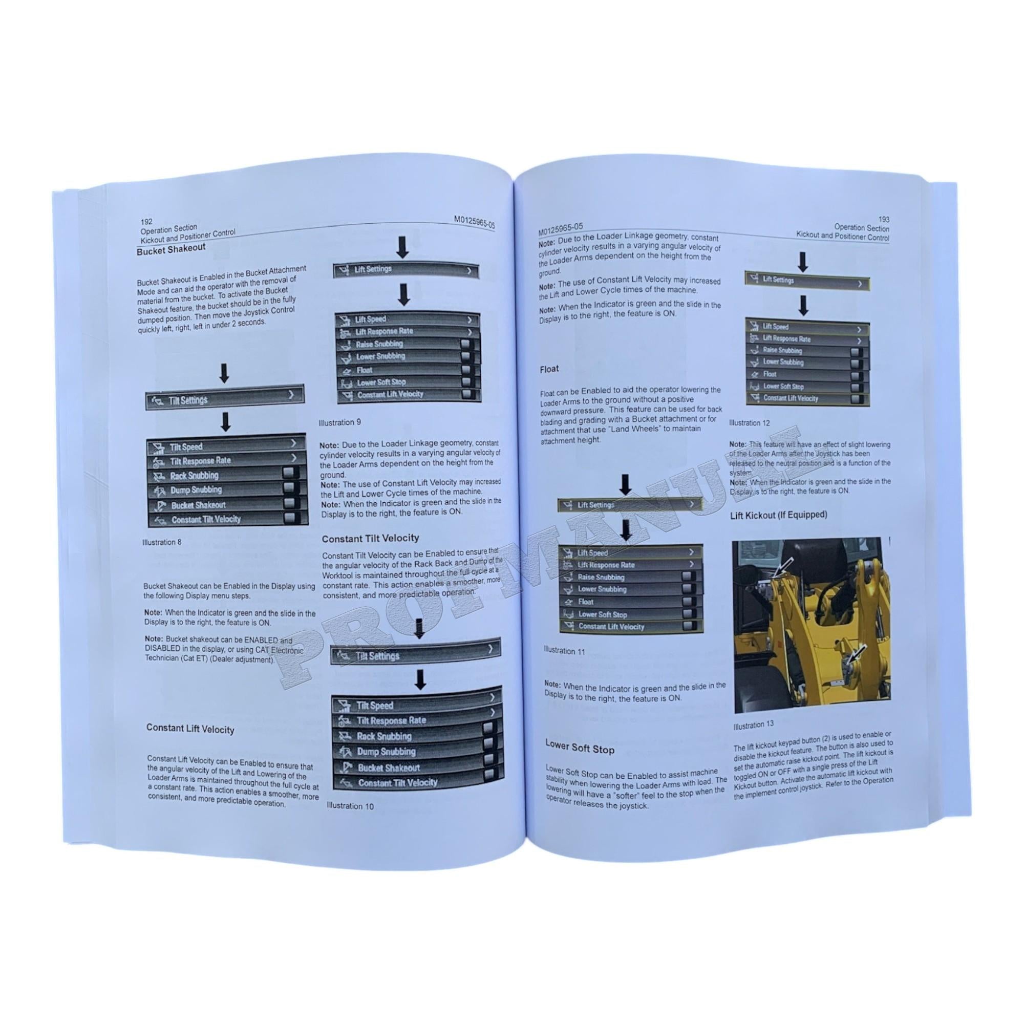 Caterpillar 906 907 908 Compact Wheel loader Operators Maintenance Manual