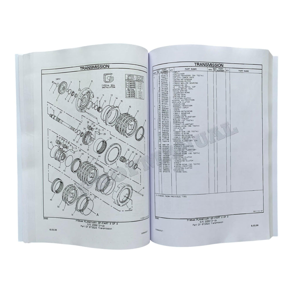 Caterpillar Cat V1100 Lift Truck Off Highway Tractor Parts Catalog Manual