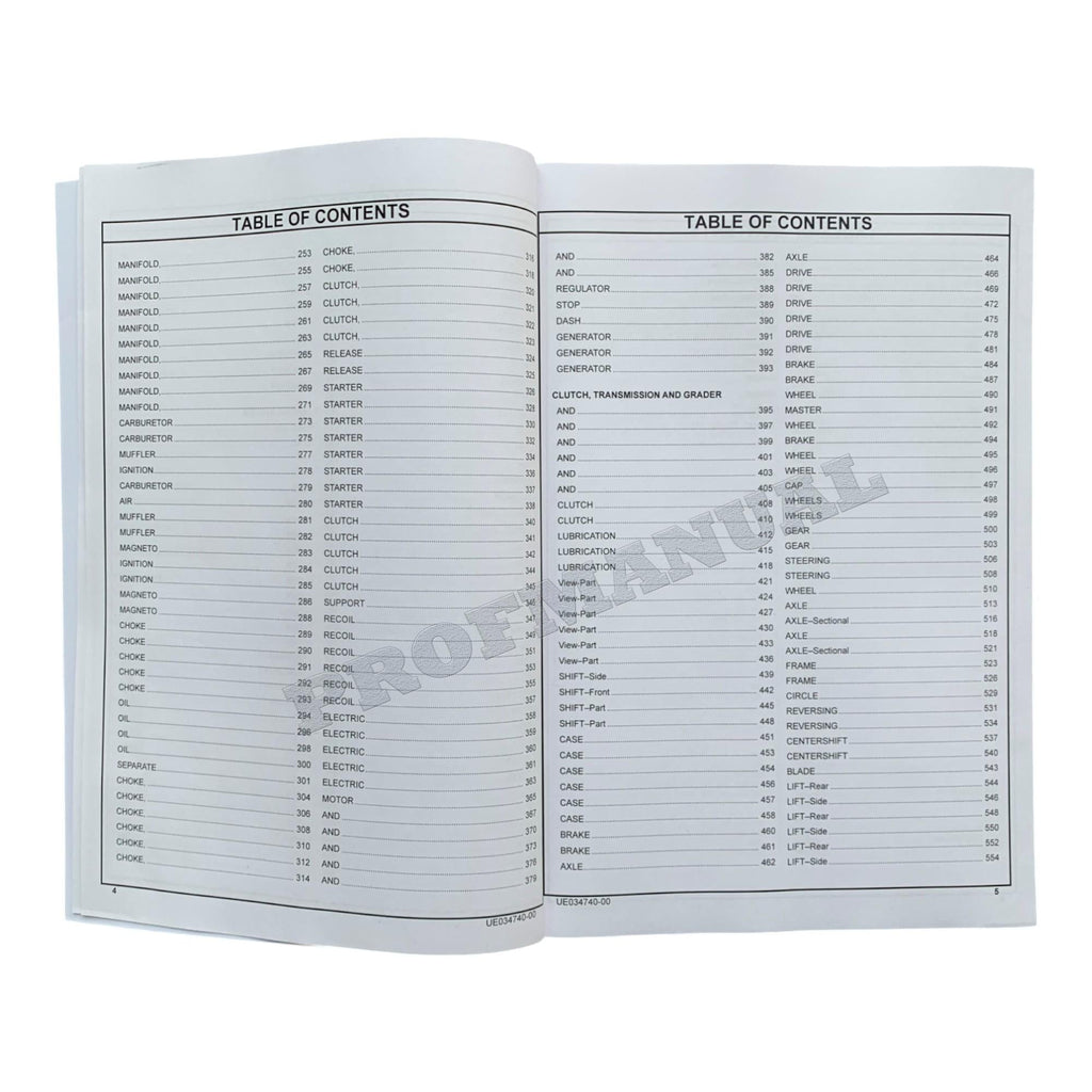 Caterpillar Cat 12 Motor Grader Parts Catalog Manual UE034740
