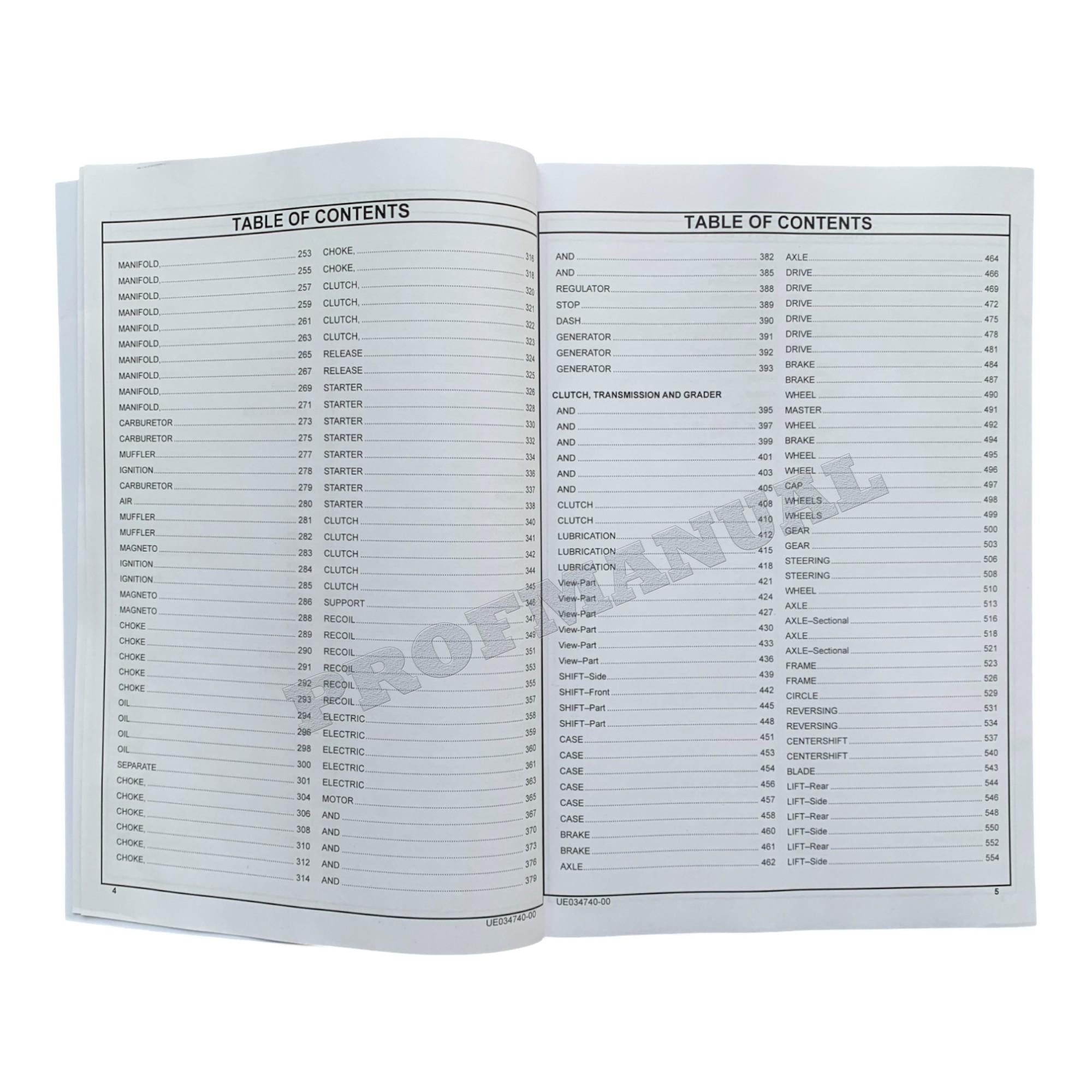 Caterpillar Cat 12 Motor Grader Parts Catalog Manual UE034740