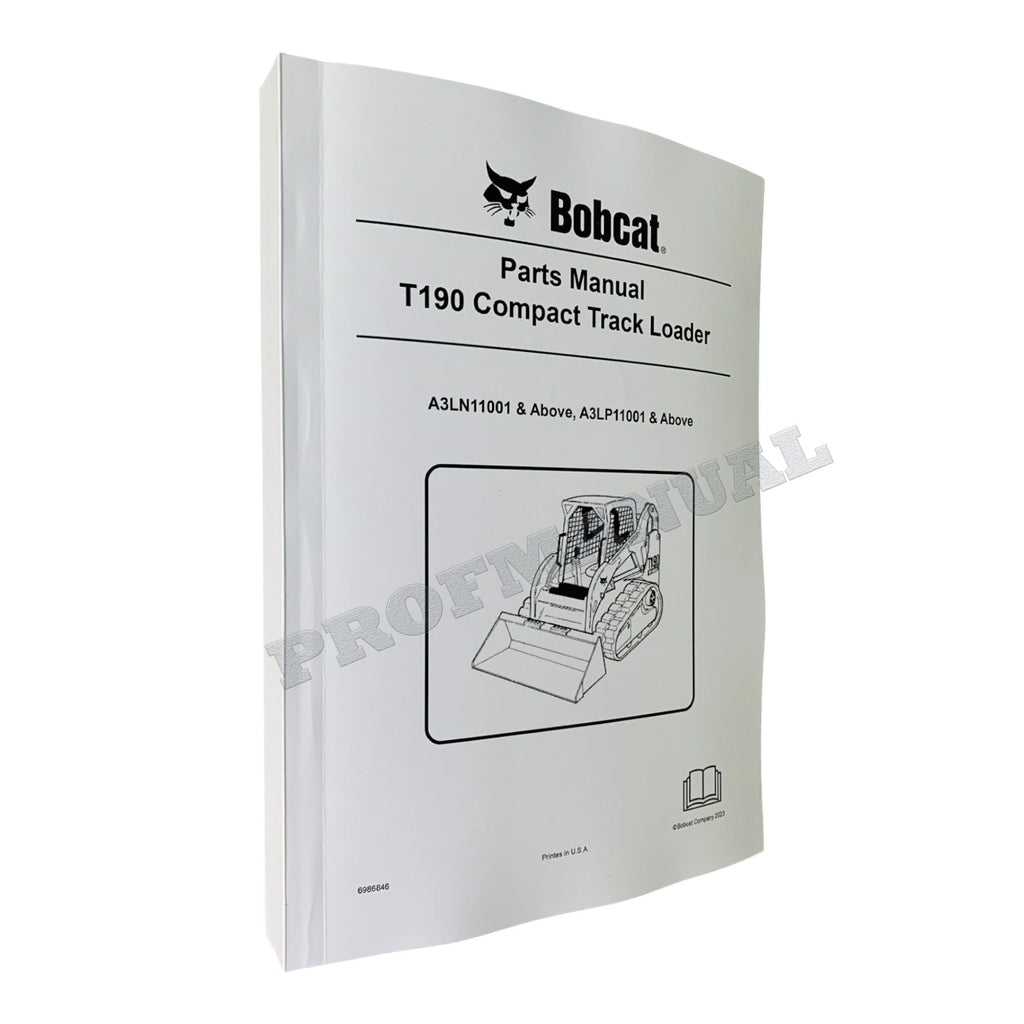 Catálogo de piezas del cargador compacto de orugas Bobcat T190 Manual A3LN11001- A3LP11001-