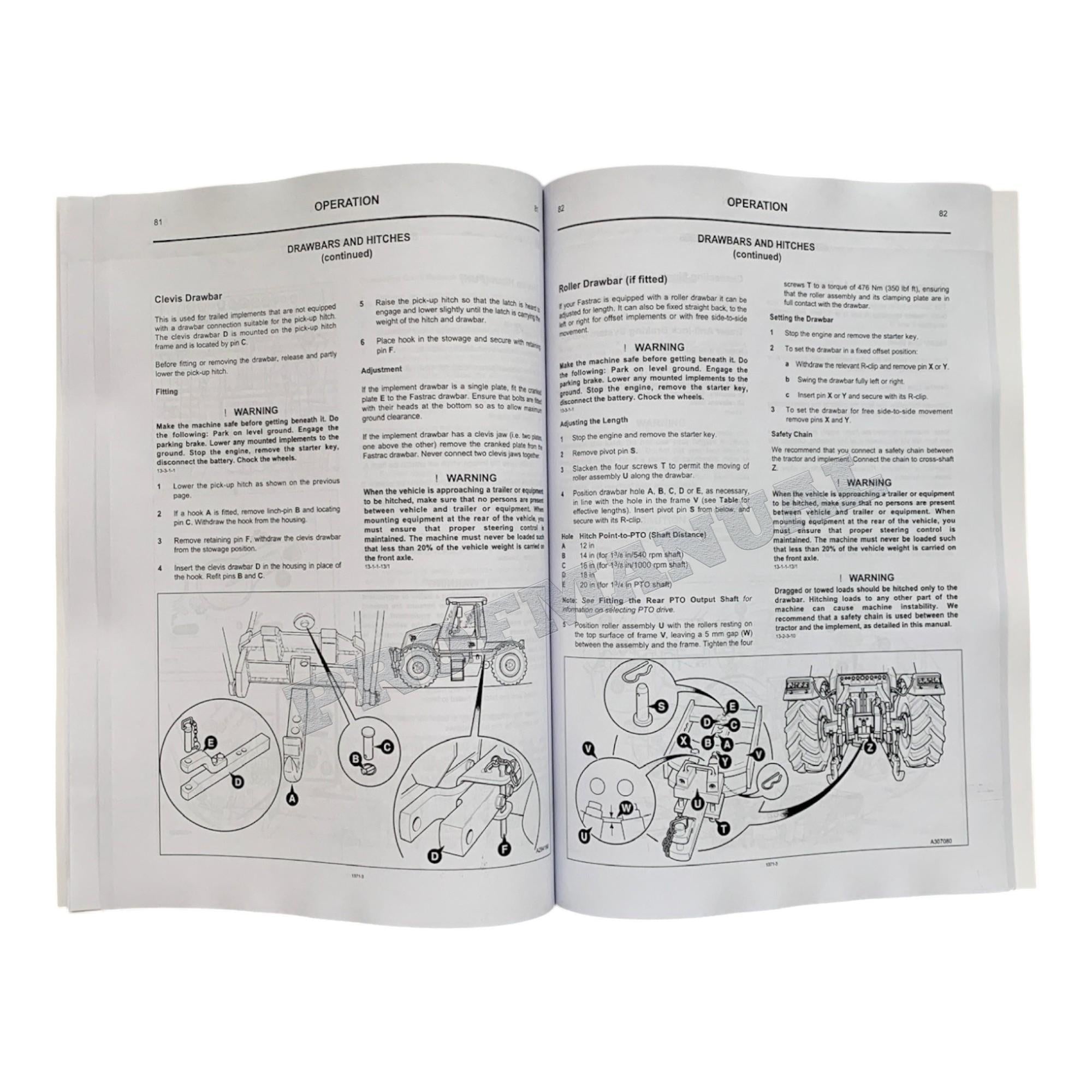 JCB 3155 3185 FASTRAC Operators Manual 1371