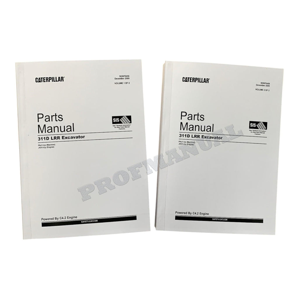 Caterpillar Cat 311D LRR Excavator Parts Catalog Manual ser PNJ1-Up JKH1-Up