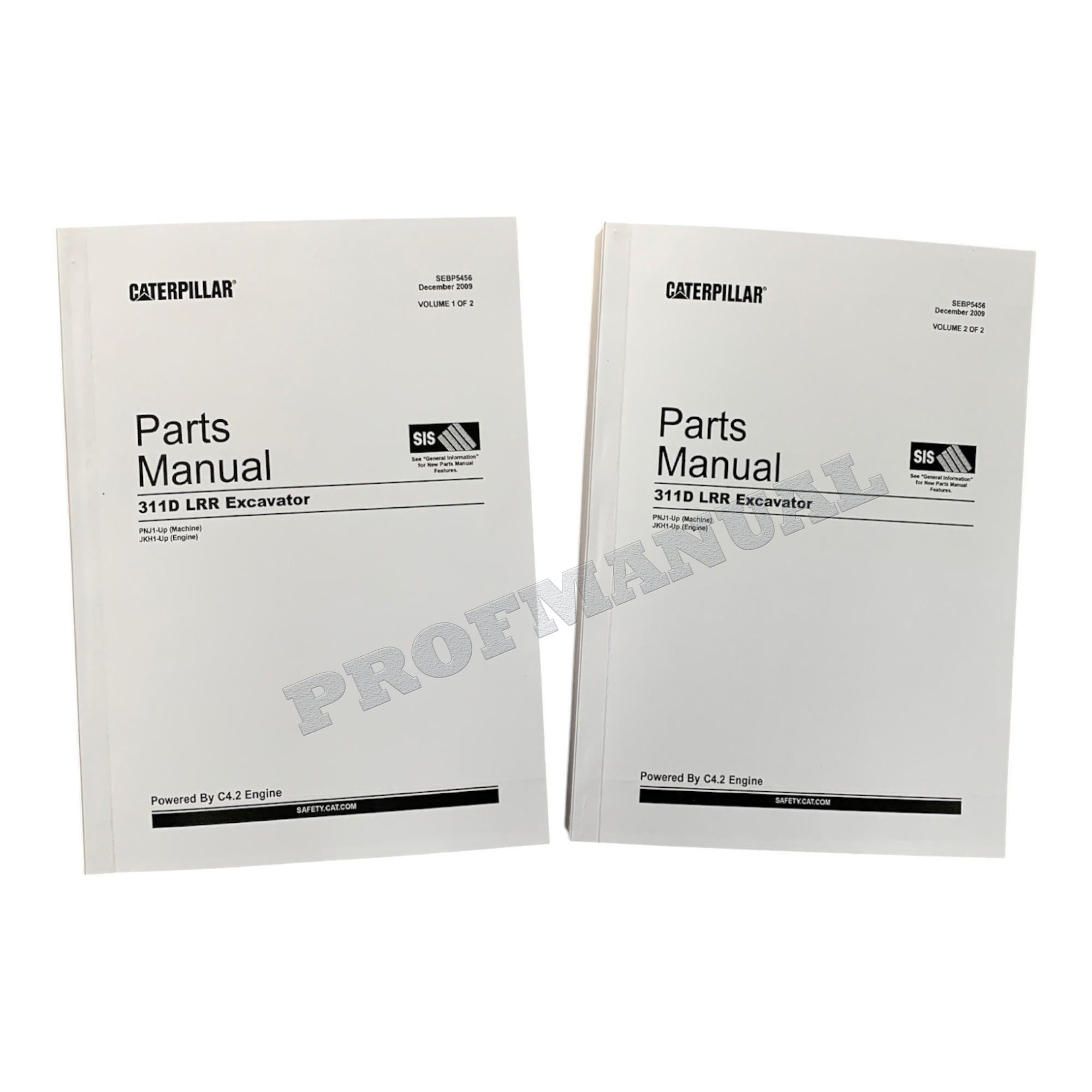 Caterpillar Cat 311D LRR Excavator Parts Catalog Manual ser PNJ1-Up JKH1-Up