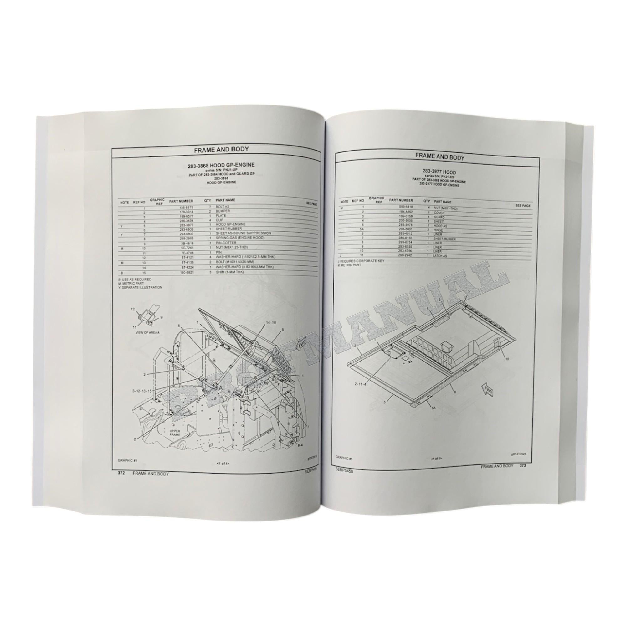 Caterpillar Cat 311D LRR Excavator Parts Catalog Manual ser PNJ1-Up JKH1-Up