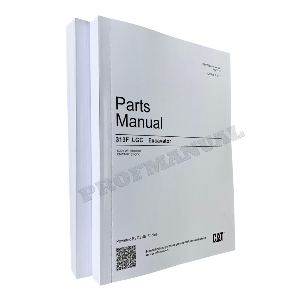 Caterpillar Cat 313F LGC Excavator Parts Catalog Manual ser CNW1-Up GJD1-Up