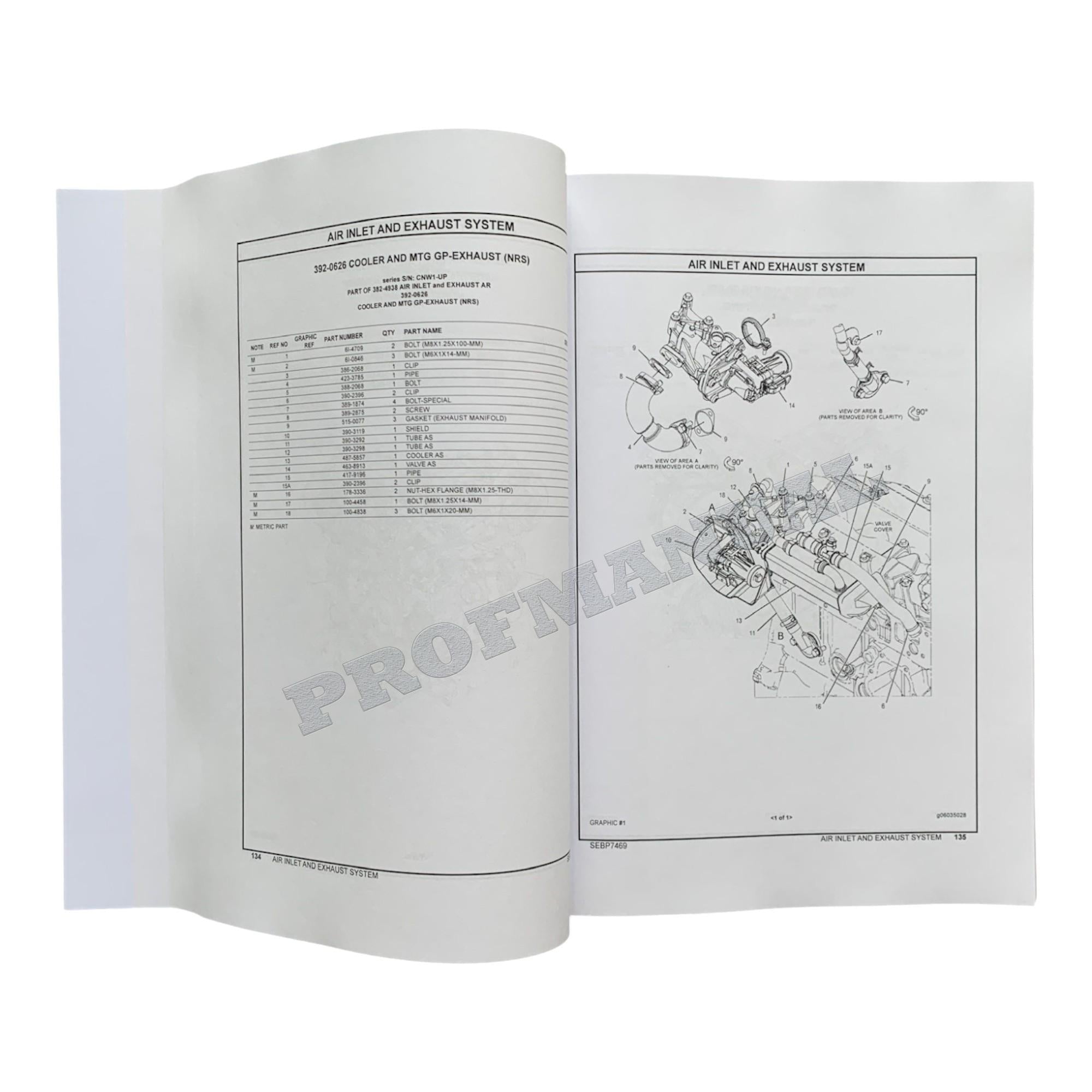 Caterpillar Cat 313F LGC Excavator Parts Catalog Manual ser CNW1-Up GJD1-Up