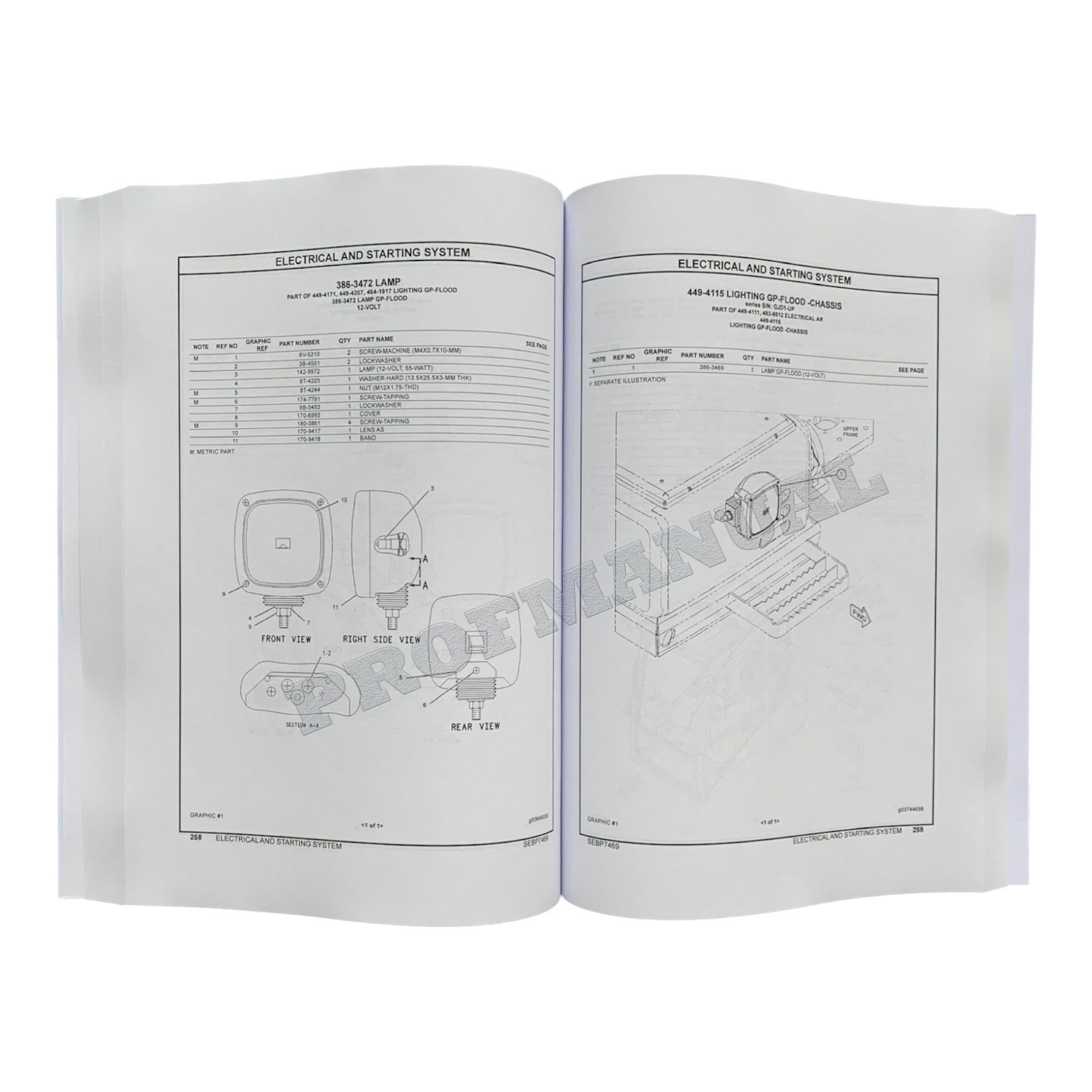 Caterpillar Cat 313F LGC Excavator Parts Catalog Manual ser CNW1-Up GJD1-Up