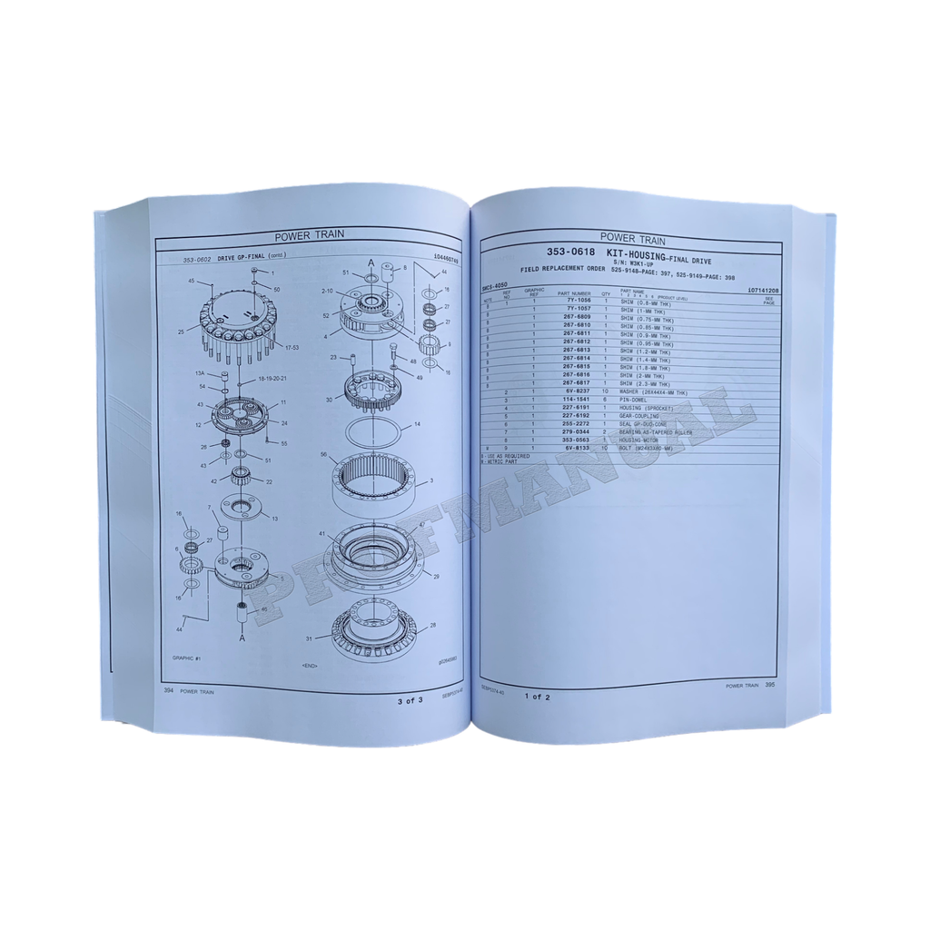 Caterpillar Cat 336D L Excavator Parts Catalog Manual ser THX16780-Up W3K1-Up