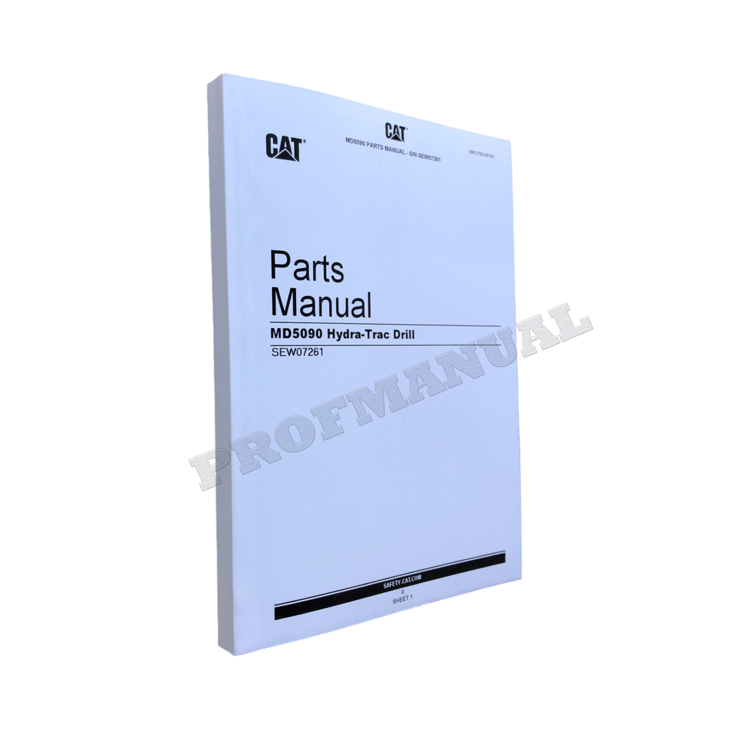 Caterpillar Cat MD5090 Hydra Trac Drill Parts Catalog Manual ser SEW07261