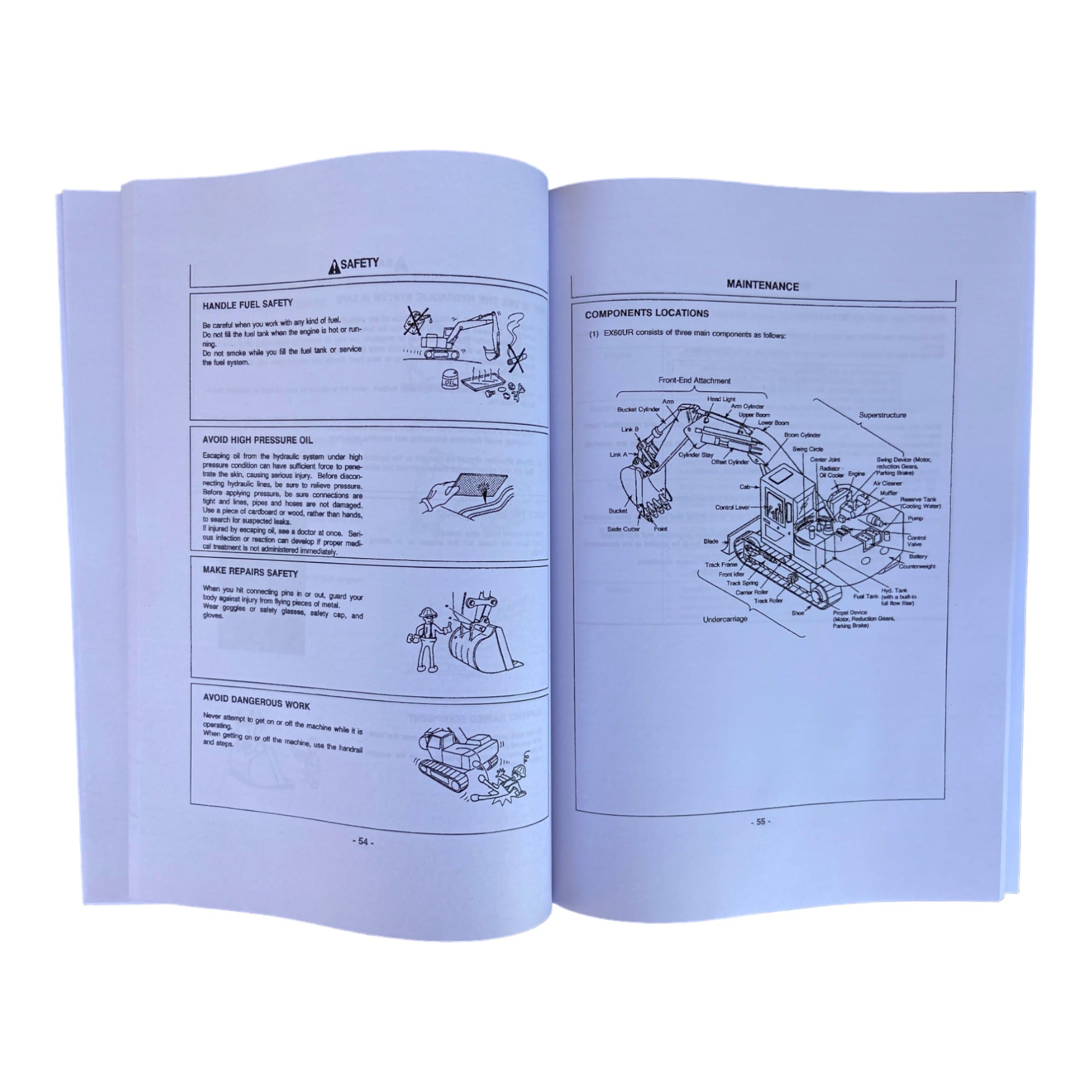 HITACHI EX60URG EXCAVATOR OPERATORS MANUAL