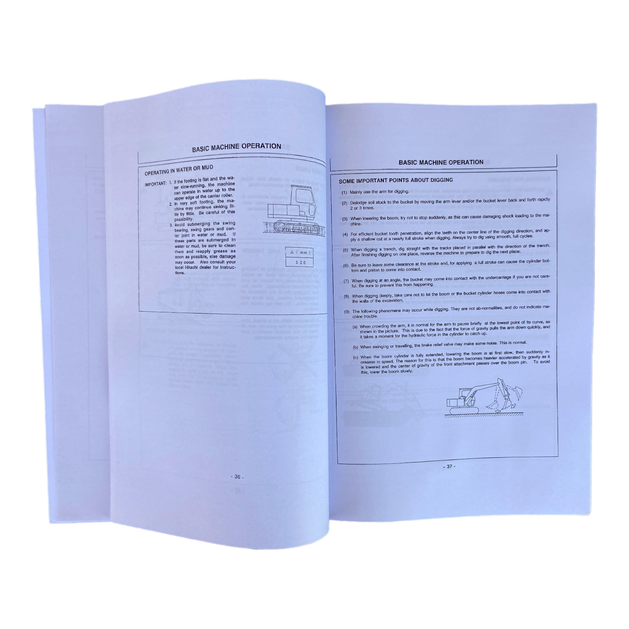 HITACHI EX60URG EXCAVATOR OPERATORS MANUAL