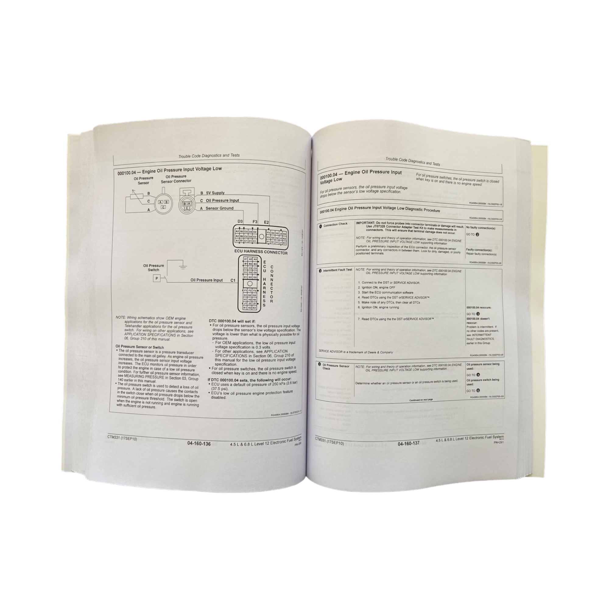 JOHN DEERE 450J ENGINE FUEL SYSTEM REPAIR SERVICE TECHNICAL MANUALS SET 2 BOOKS