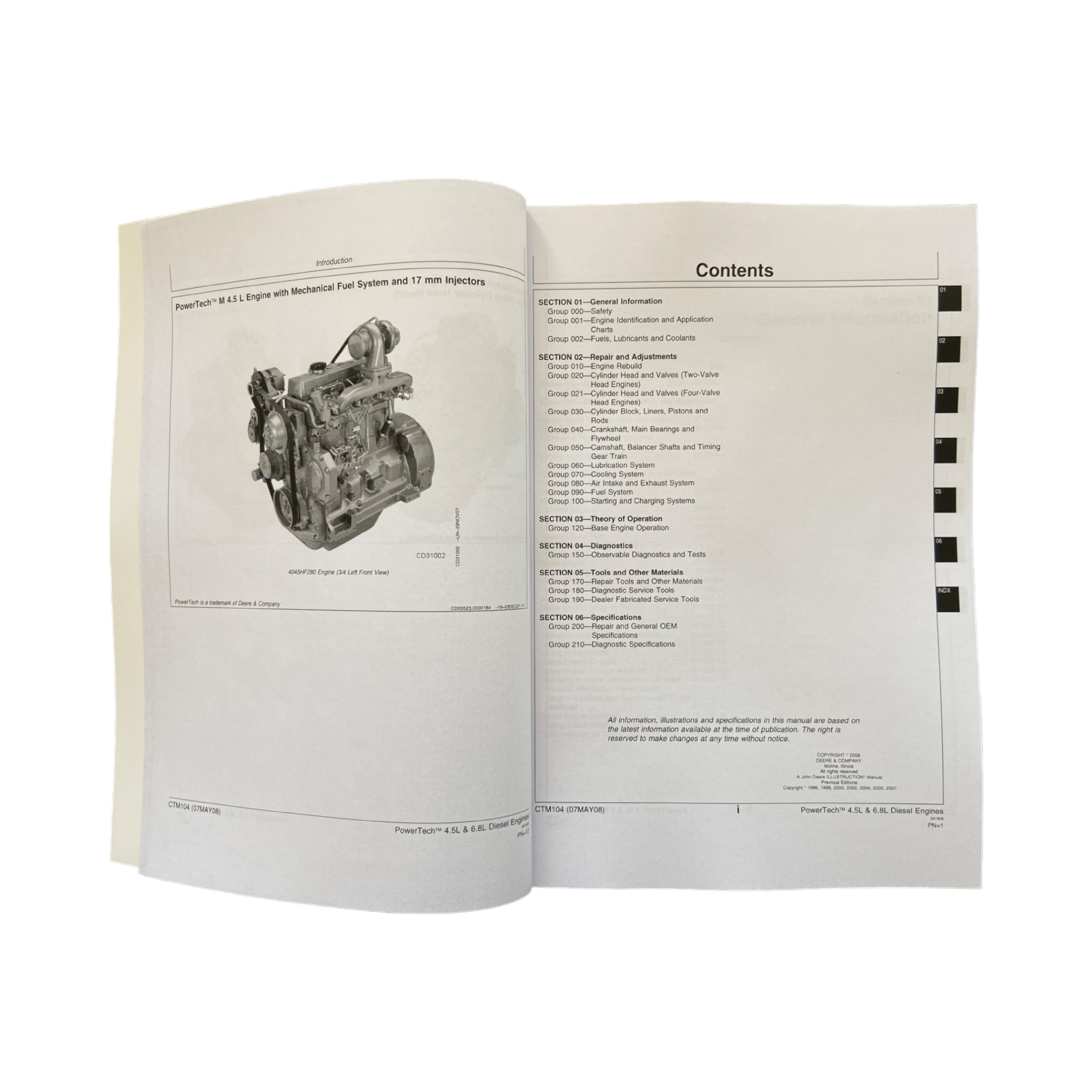 JOHN DEERE 450J ENGINE FUEL SYSTEM REPAIR SERVICE TECHNICAL MANUALS SET 2 BOOKS