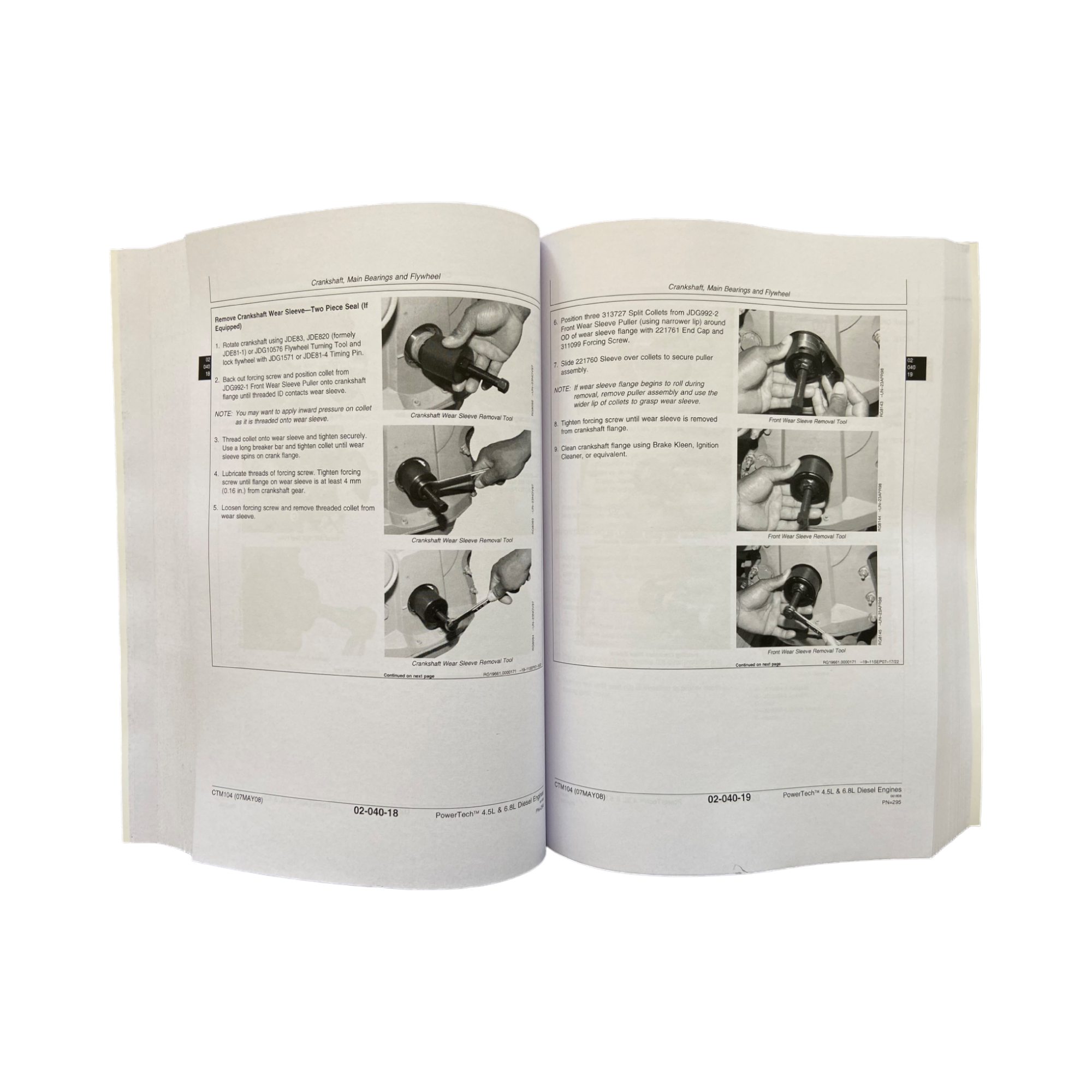 JOHN DEERE 450J ENGINE FUEL SYSTEM REPAIR SERVICE TECHNICAL MANUALS SET 2 BOOKS