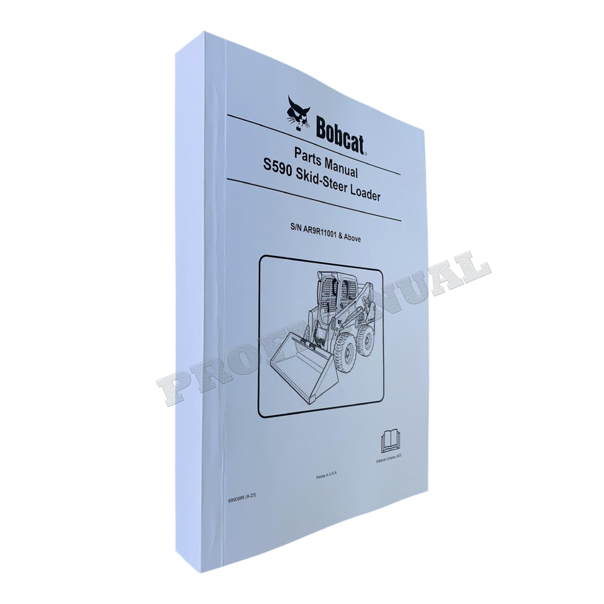 Catálogo de piezas del cargador de dirección deslizante Bobcat S590 Manual AR9R11001-