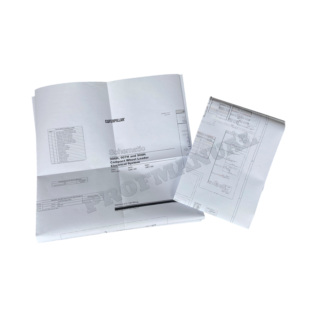 Caterpillar 906H 907H 908H Loader Electric Sys Schematic Service Manual UENR2419