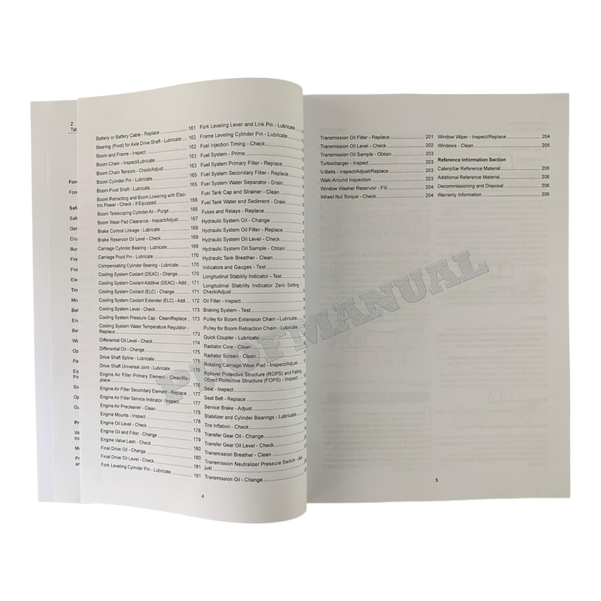 Caterpillar TH103 Telehandler Operators Maintenance Manual 3PN530-2026