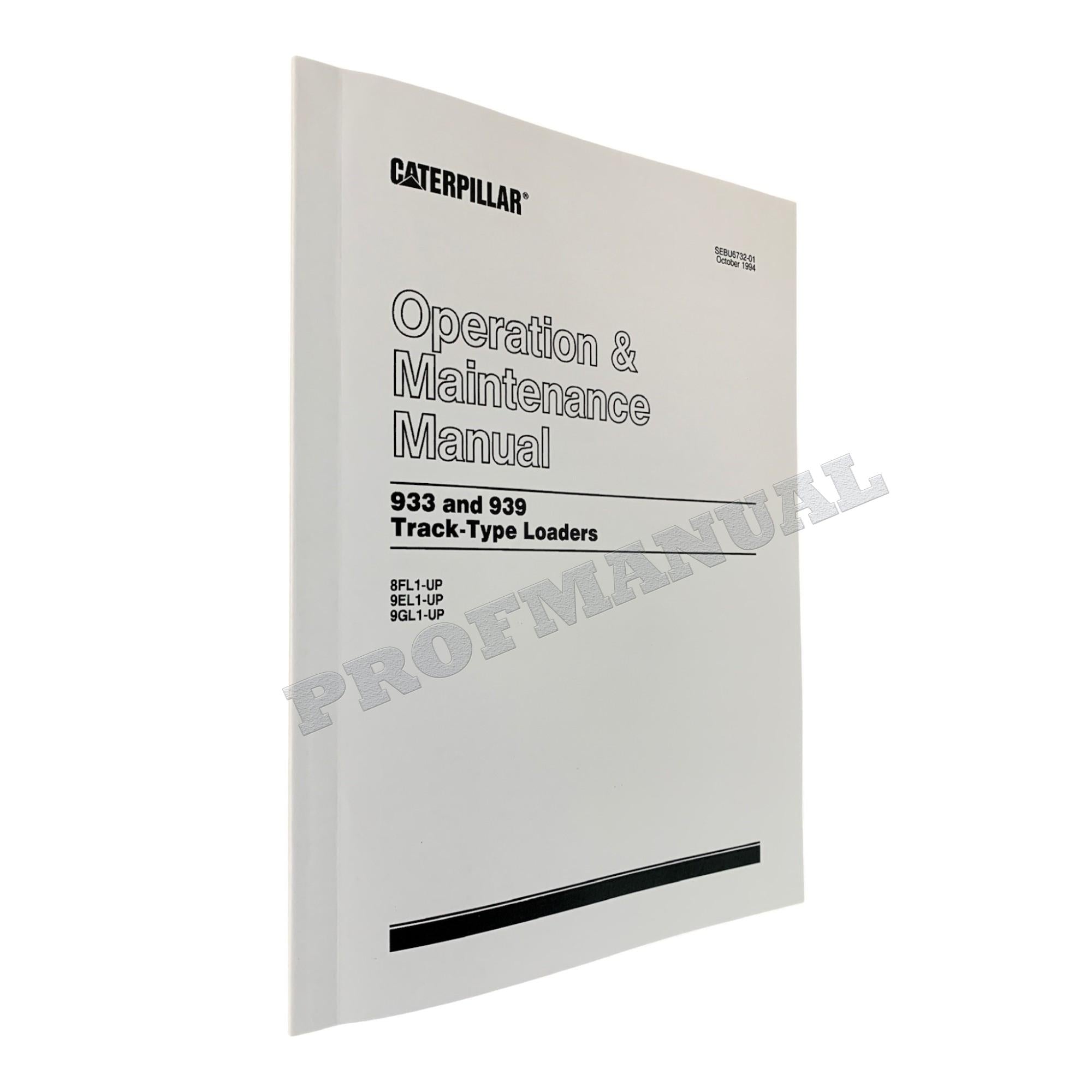 Manual de mantenimiento del operador del cargador de cadenas Caterpillar 933 939
