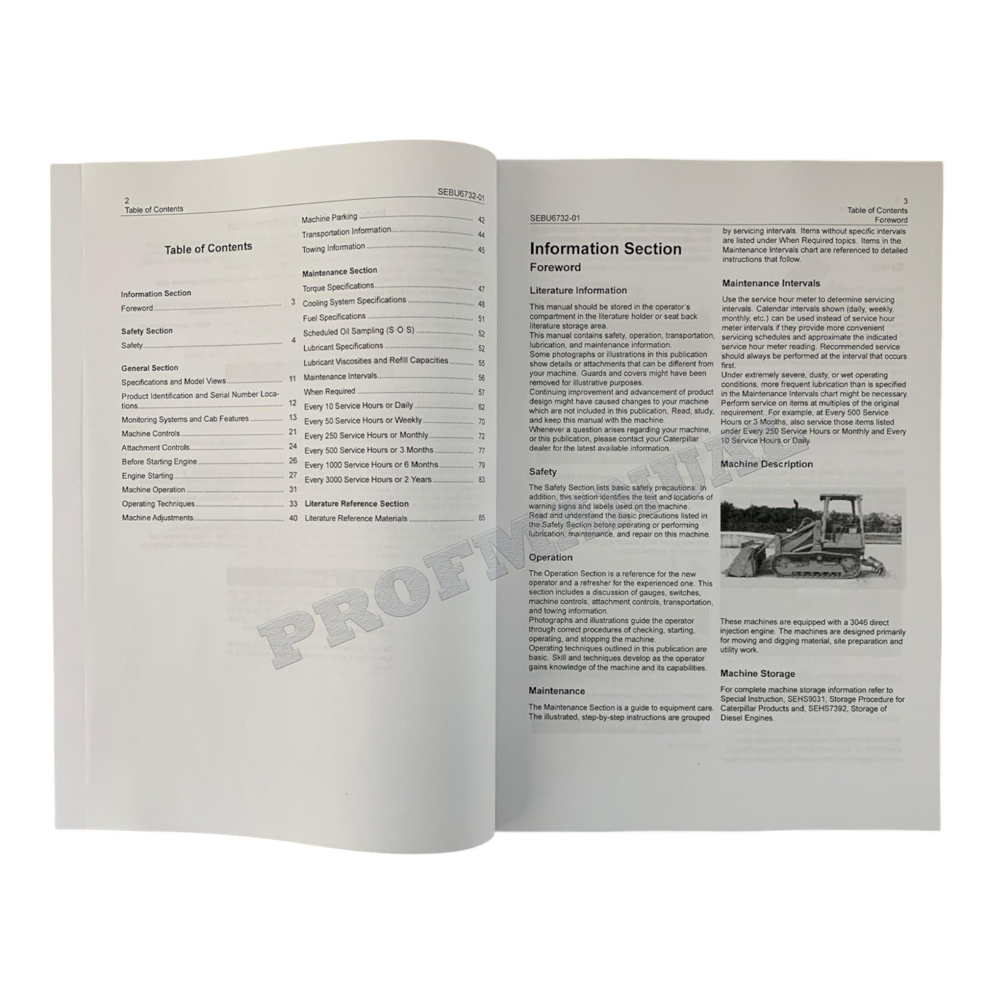 Manual de mantenimiento del operador del cargador de cadenas Caterpillar 933 939